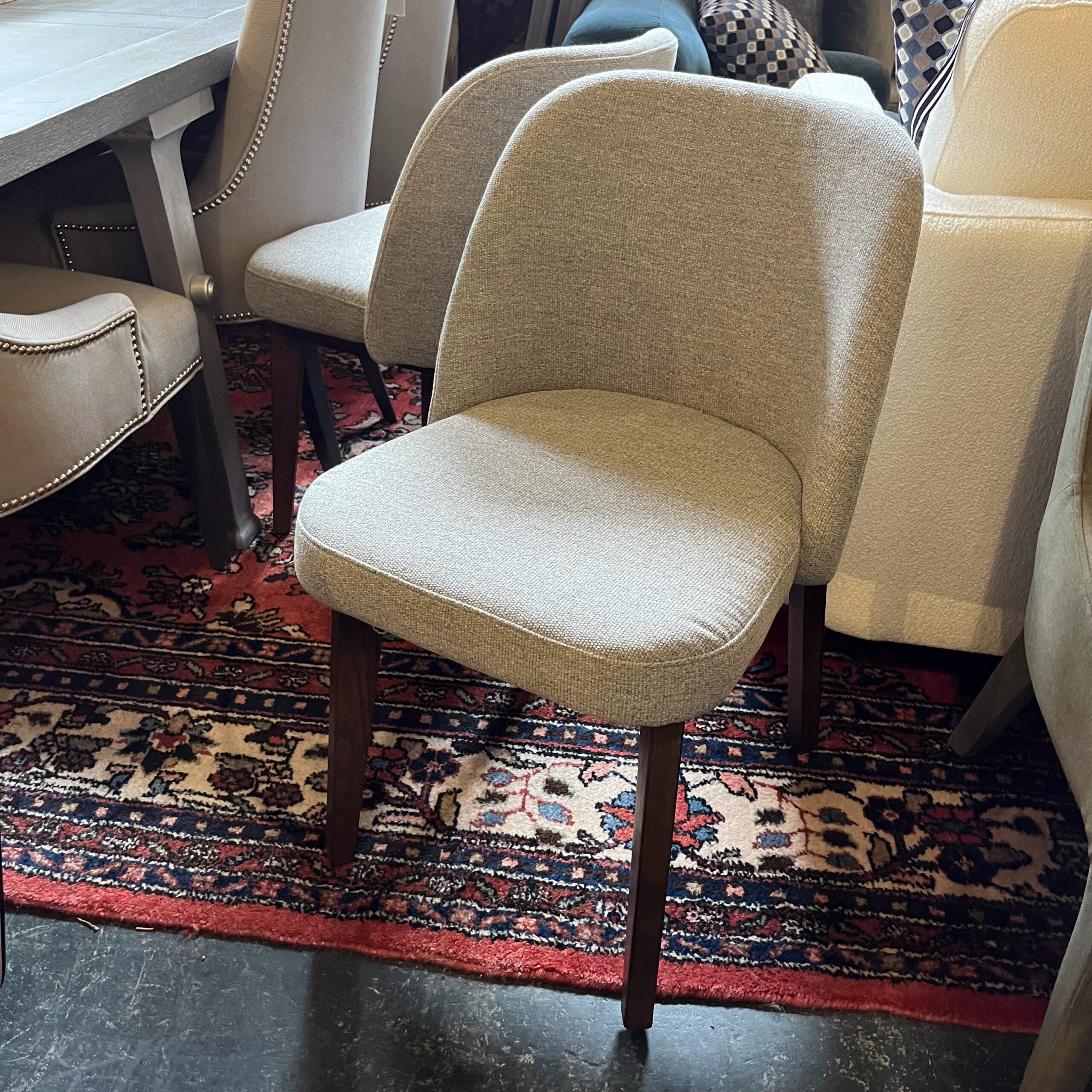 Walnut and Camellia Gray Dining Chair - Coast Consignment