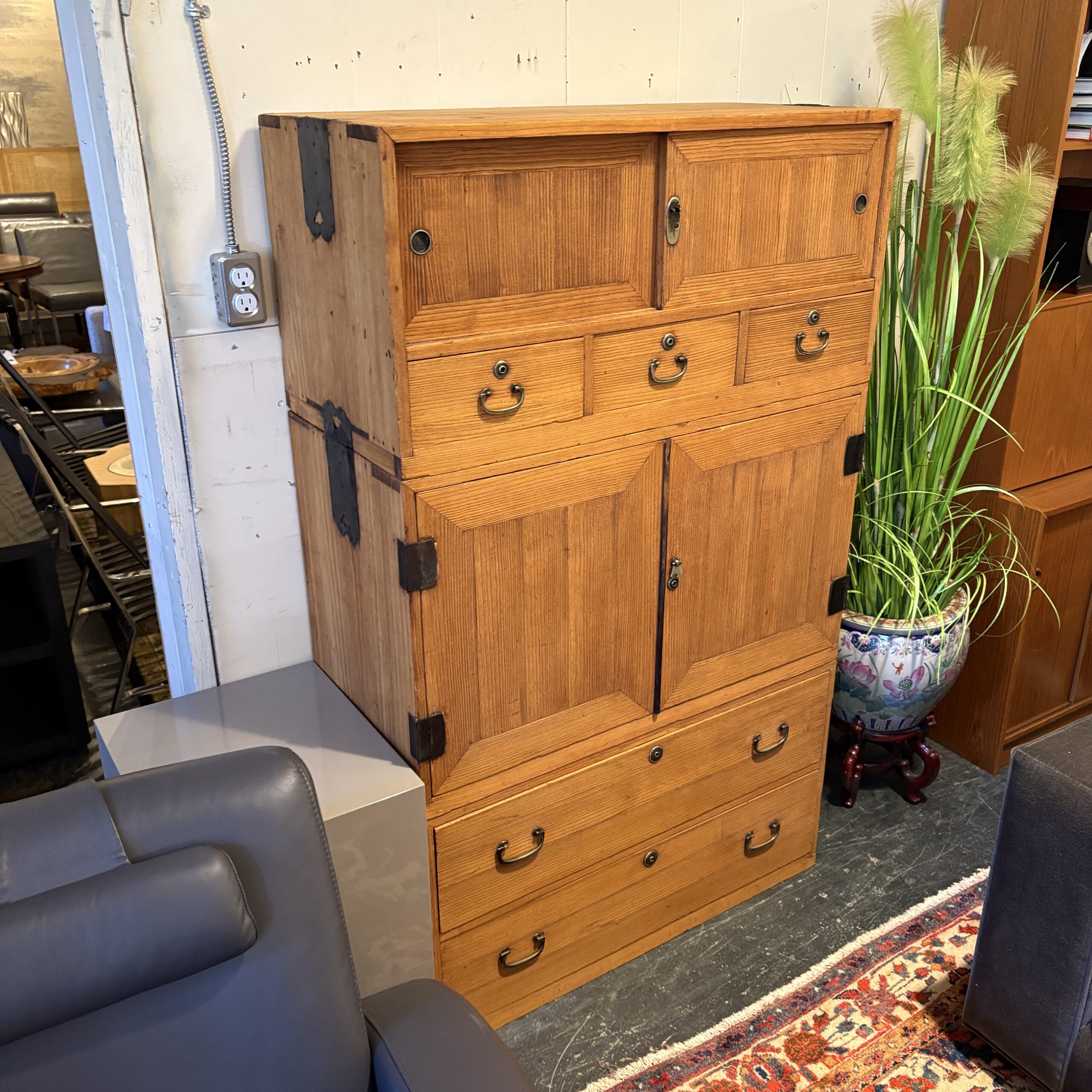 Vintage Japanese Stacking Tansu Chest - Coast Consignment