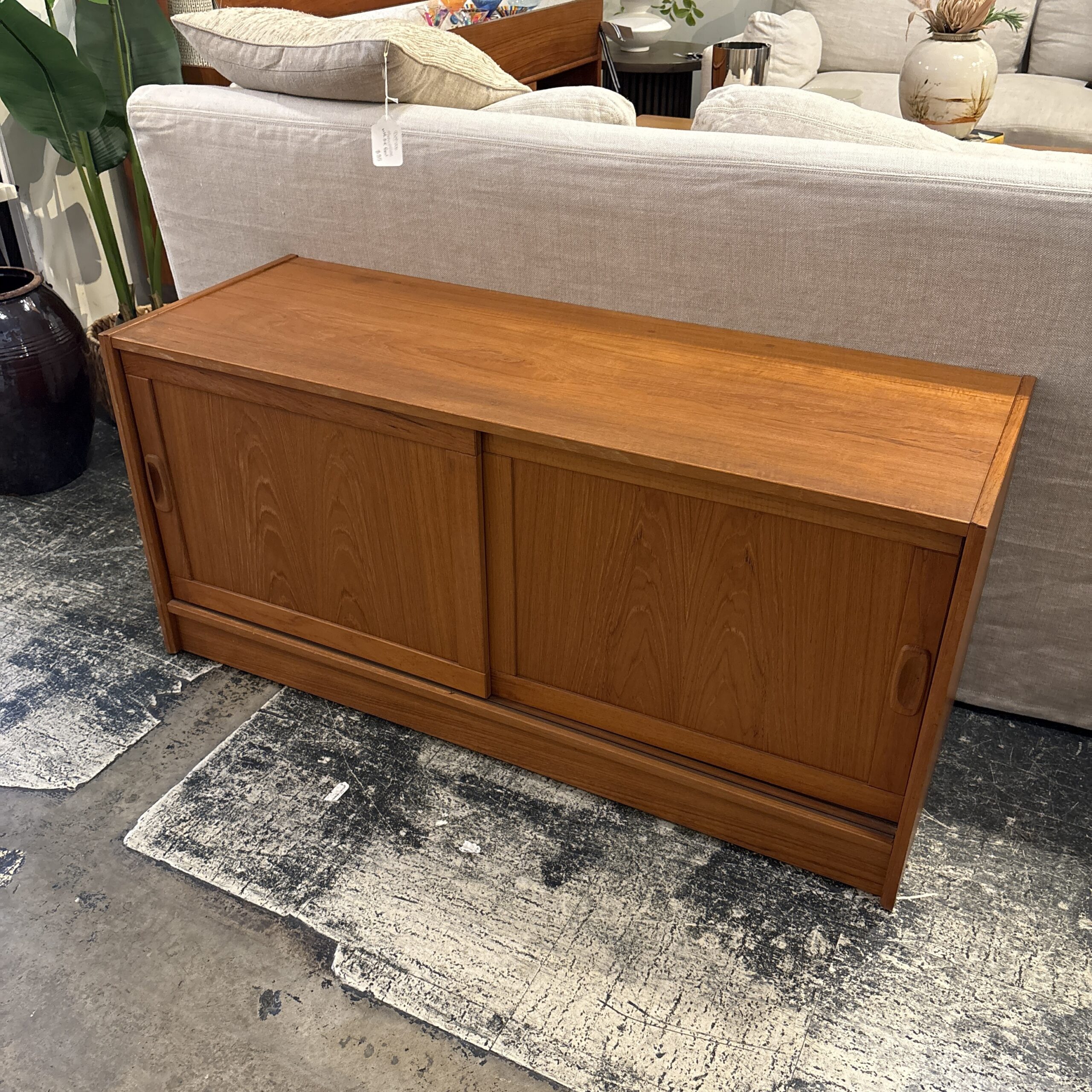 MCM Teak Cabinet with Sliding Doors - Coast Consignment