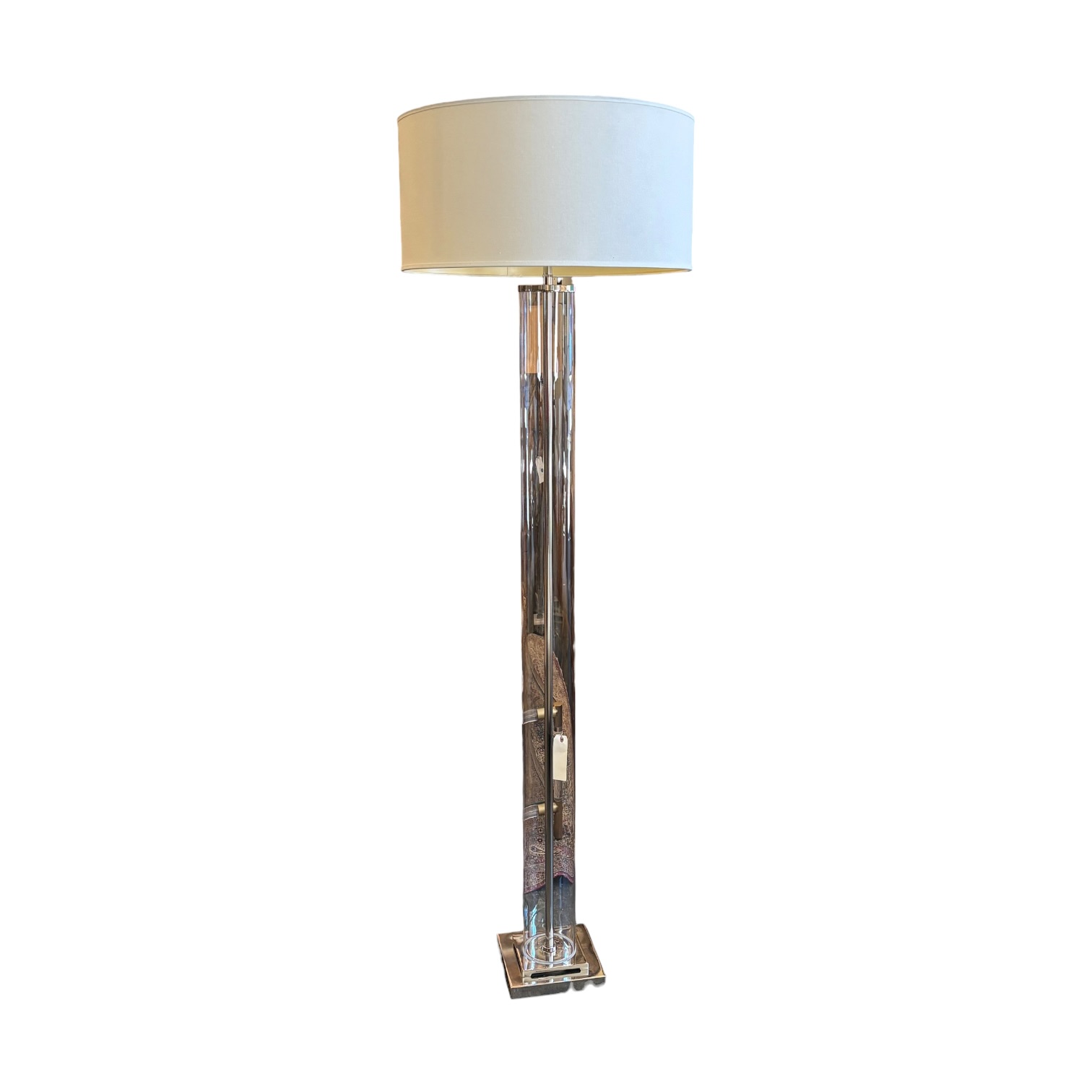 RH French Column Floor Lamp in Polished Nickel - Coast Consignment - image 1
