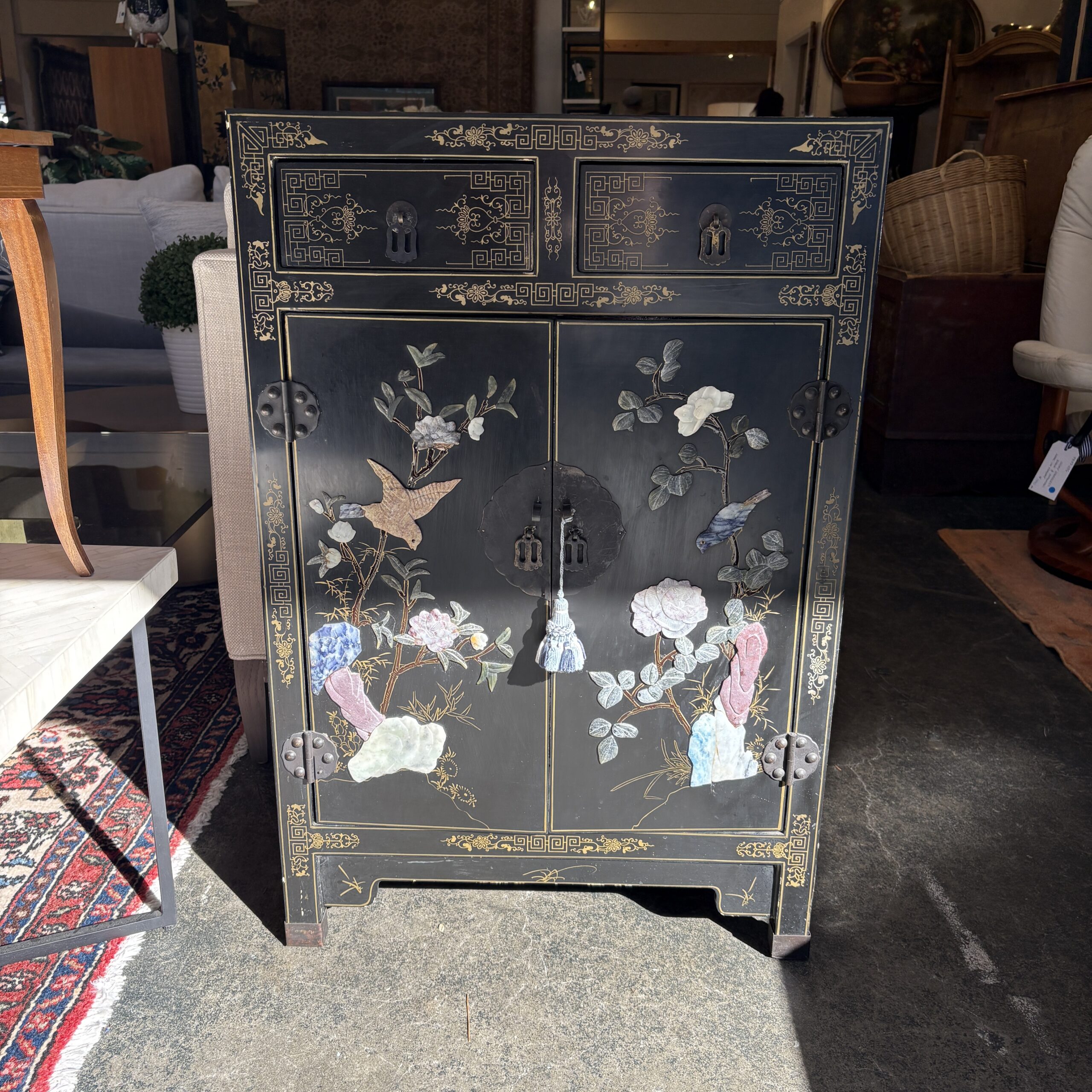 Chinese Lacquered Cabinet - Coast Consignment