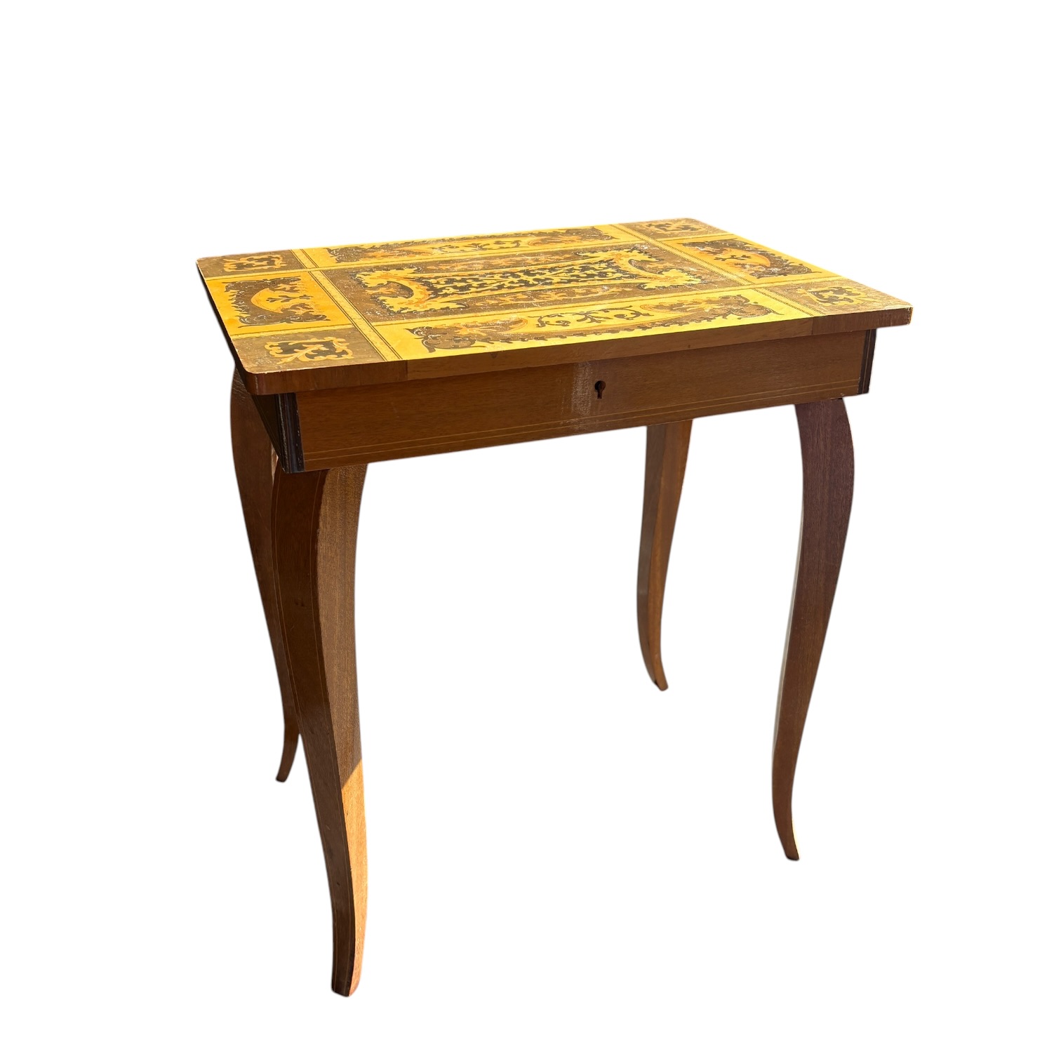 Inlay Jewelry Table &amp; Music Box - Coast Consignment - image 1