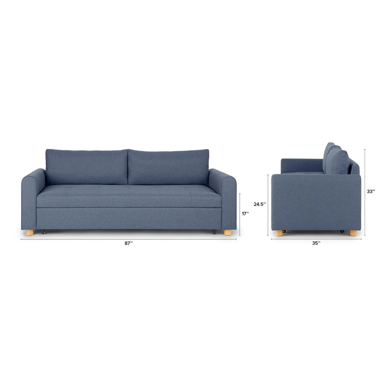 Lull Blue Sofa Bed - Coast Consignment