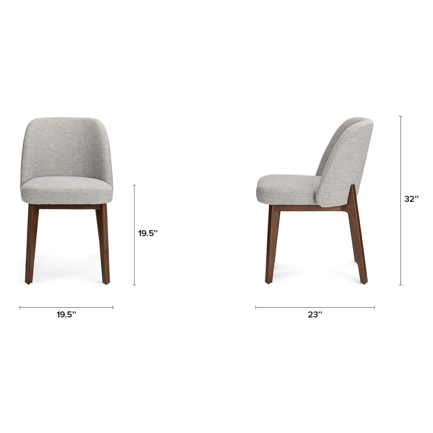 Walnut and Camellia Gray Dining Chair - Coast Consignment