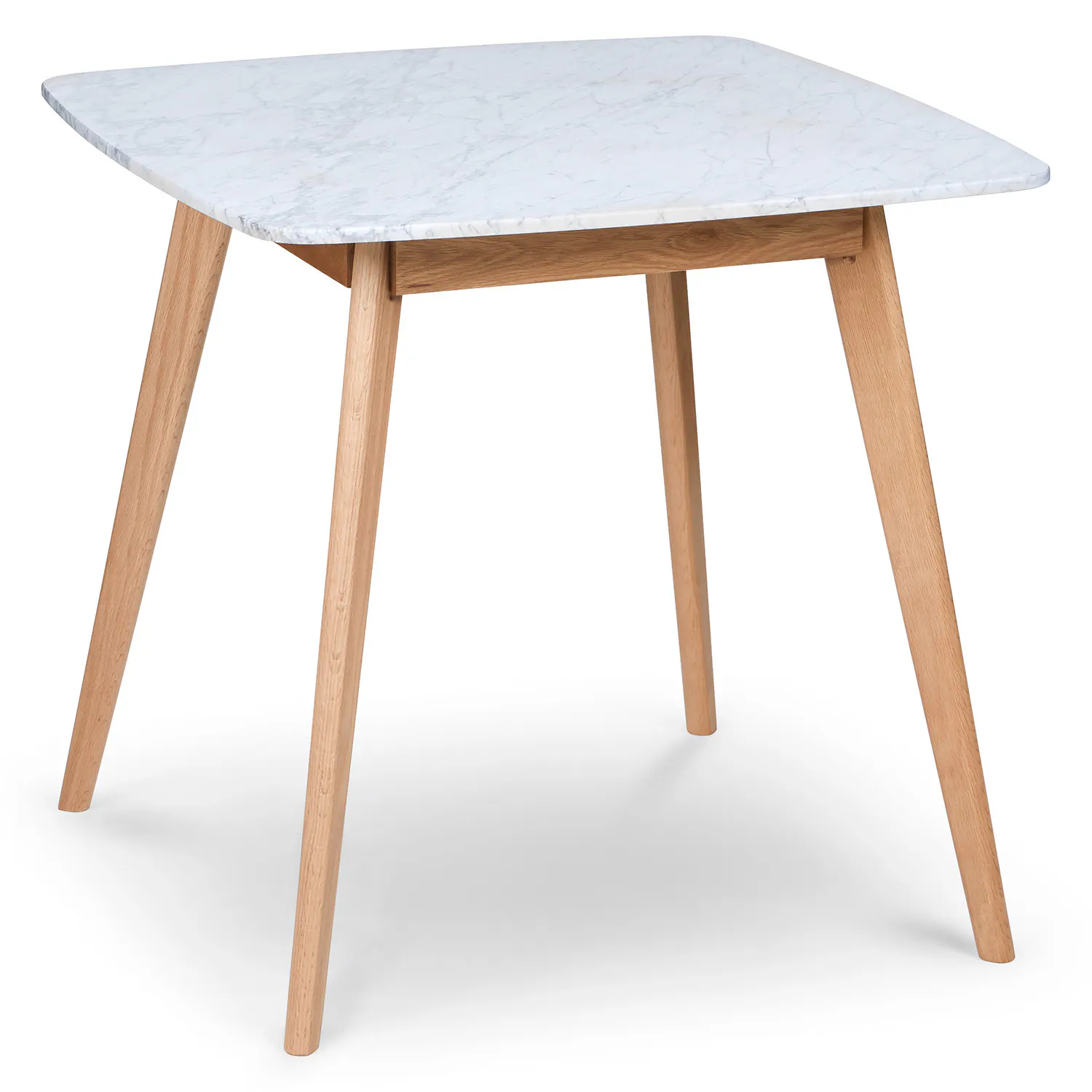 Oak Café Table with Marble Top - Coast Consignment - image 1