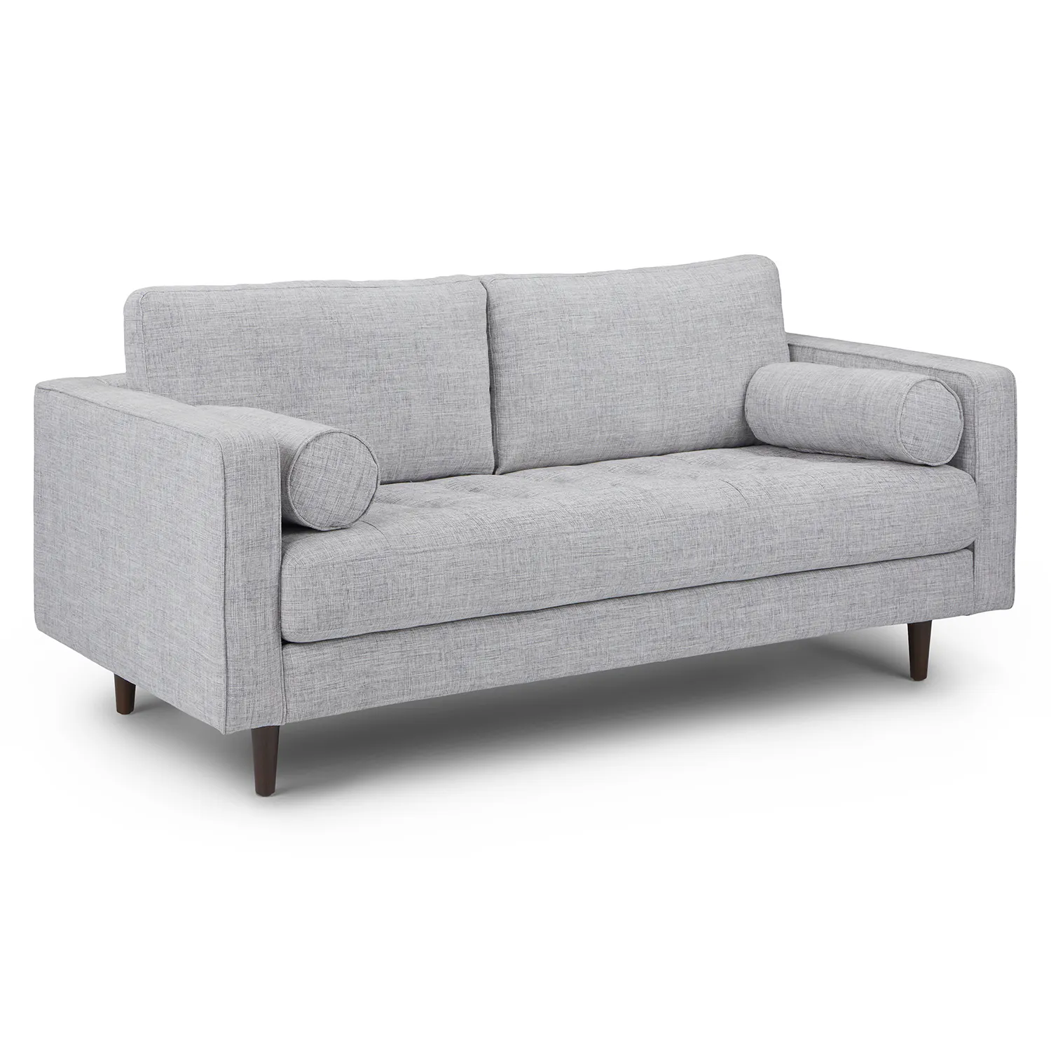 Stone Gray Tufted Loveseat - Coast Consignment - image 1