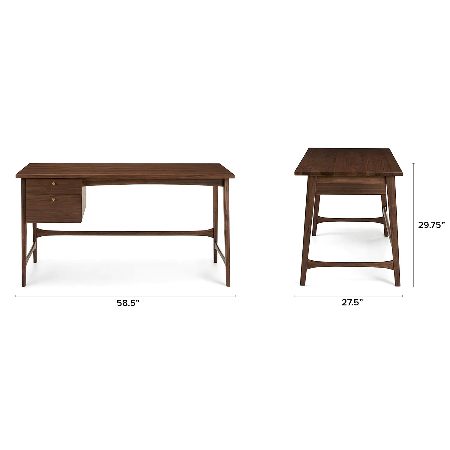 Walnut Writing Desk - Coast Consignment