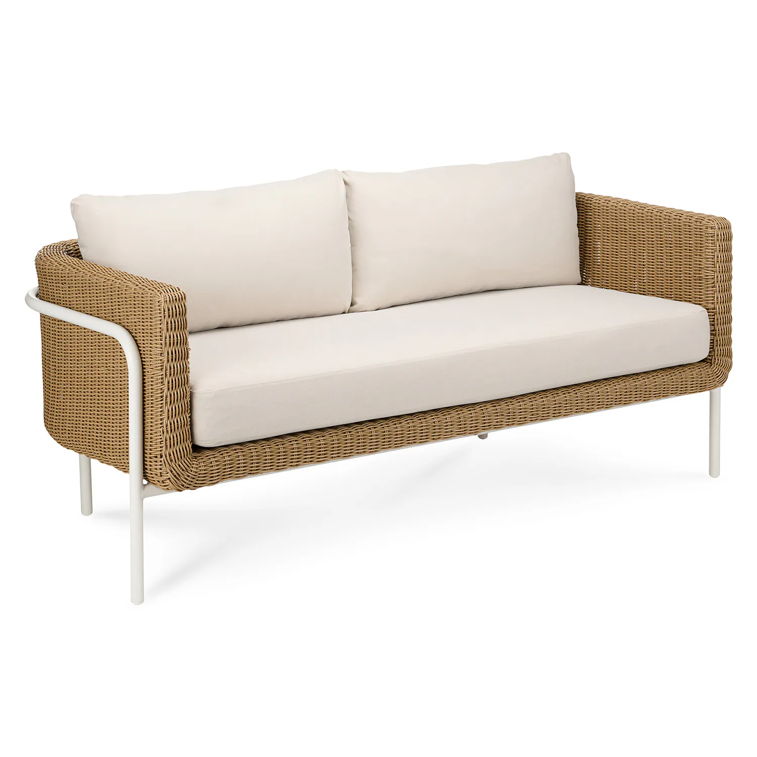 Dravite Ivory Outdoor Loveseat - Coast Consignment - image 1