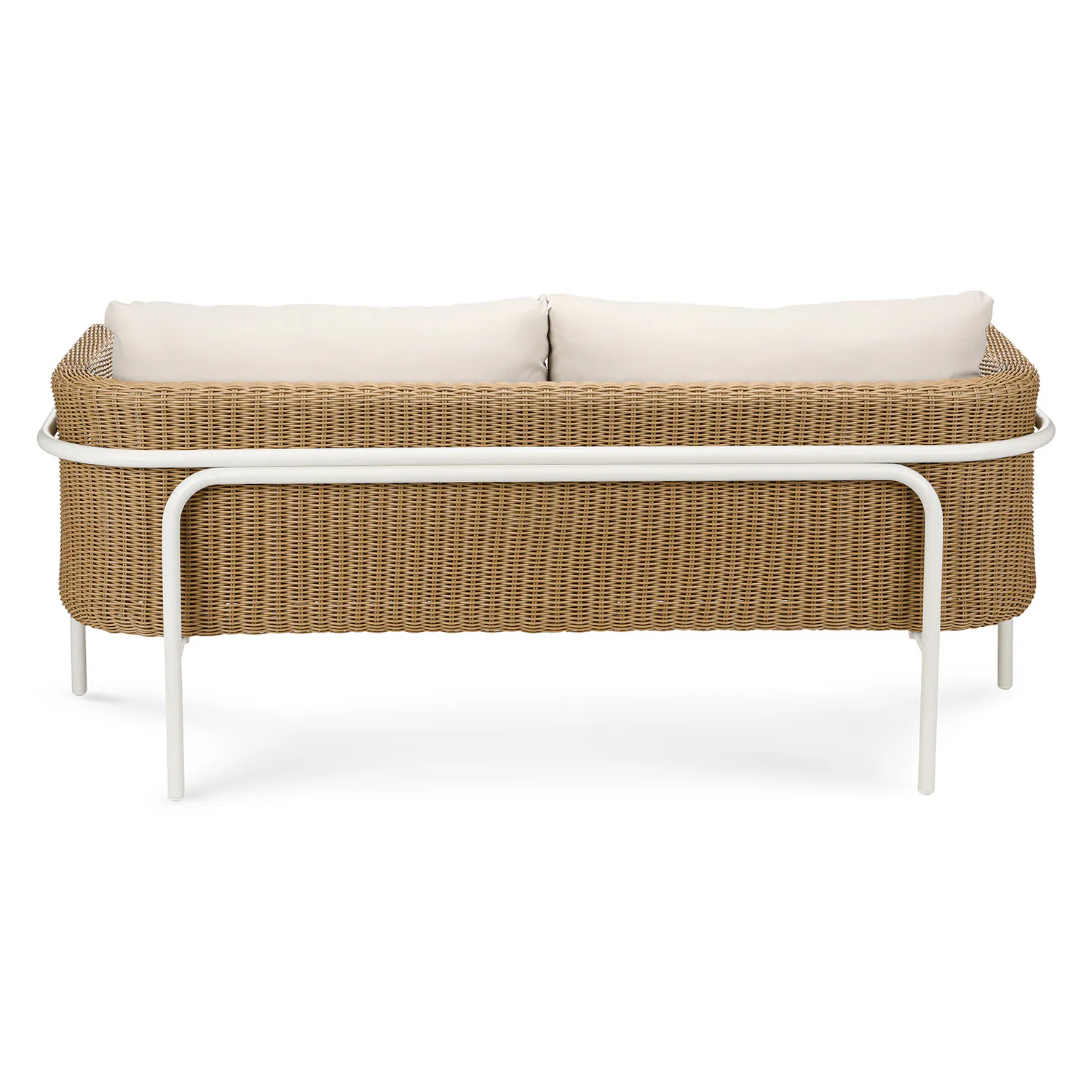 Dravite Ivory Outdoor Loveseat - Coast Consignment