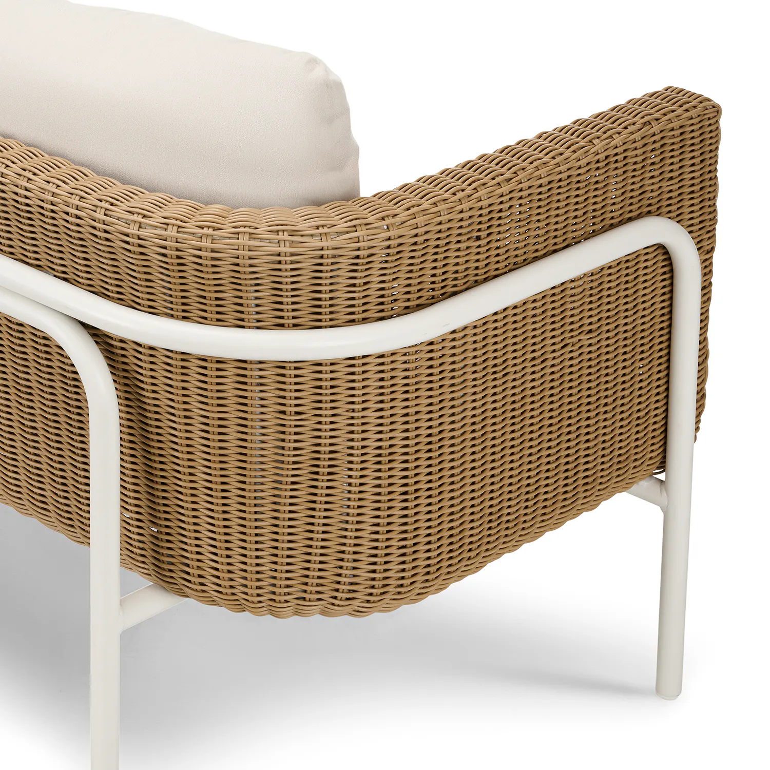 Dravite Ivory Outdoor Loveseat - Coast Consignment