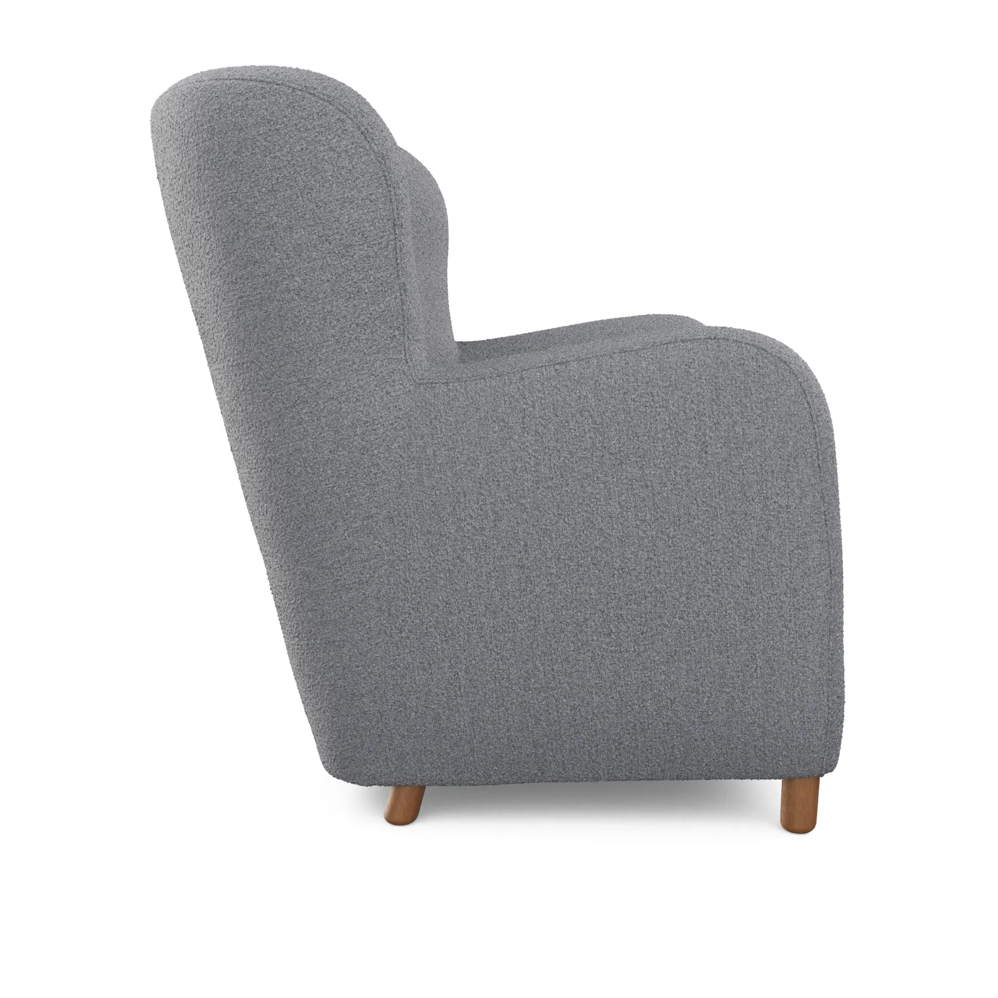 Bijou Gray Bouclé Lounge Chair - Coast Consignment
