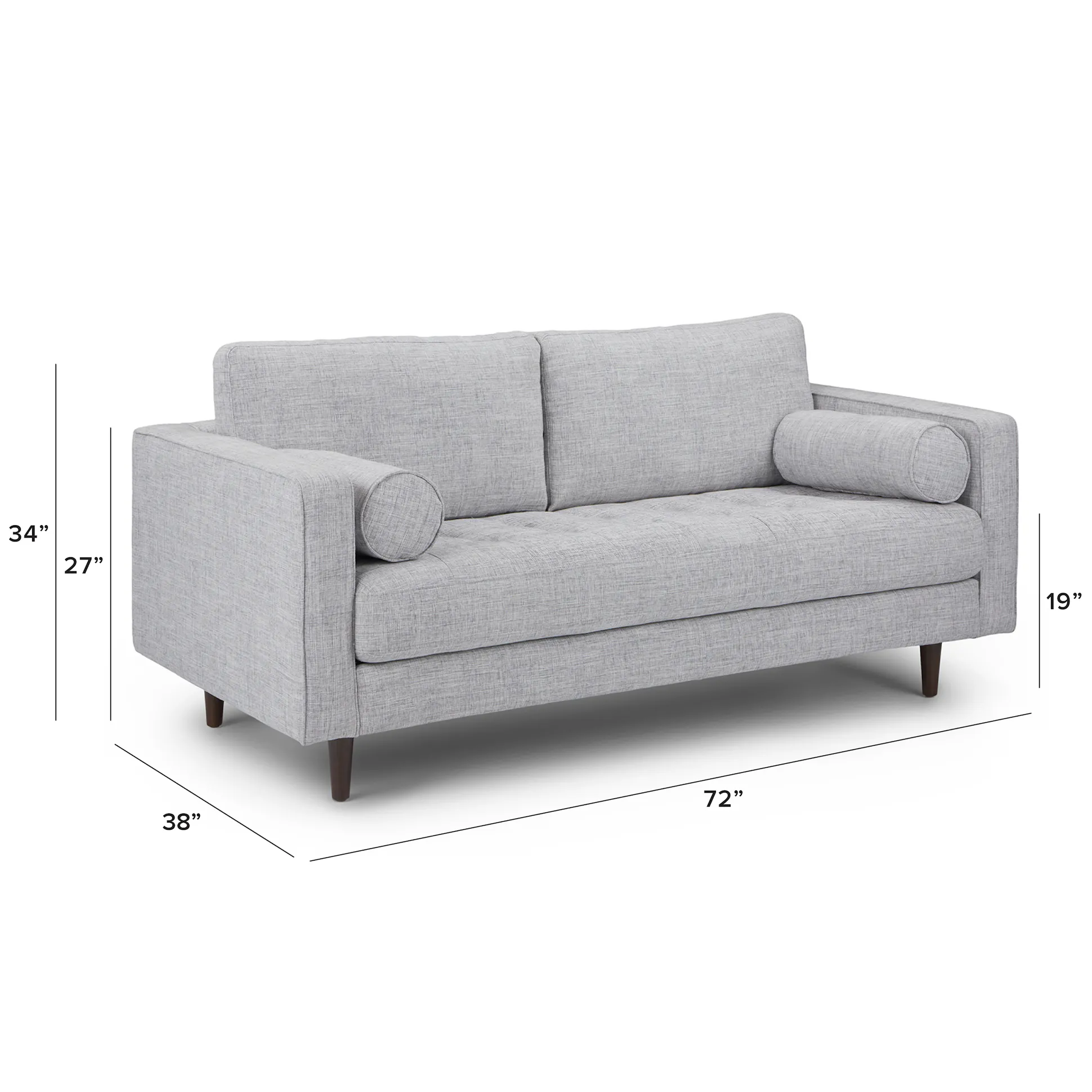 Stone Gray Tufted Loveseat - Coast Consignment