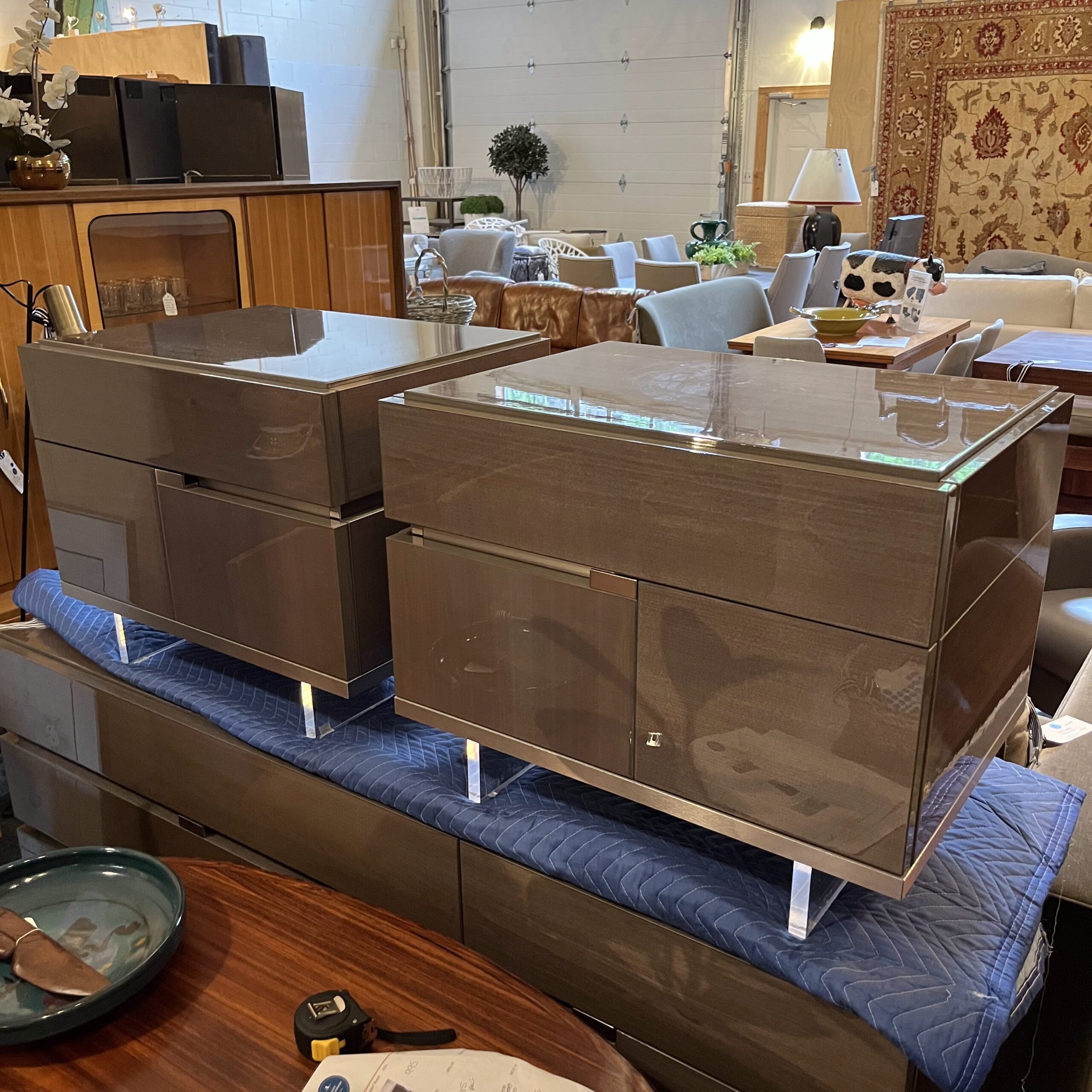 Pair of ALF Italia 'Athena' Bedside Tables - Coast Consignment