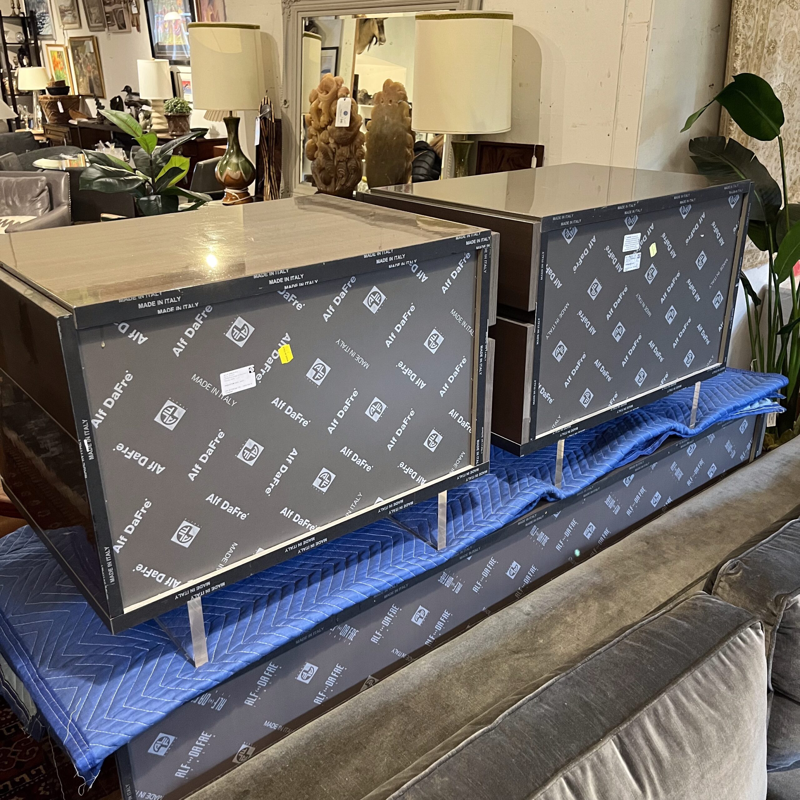 Pair of ALF Italia 'Athena' Bedside Tables - Coast Consignment