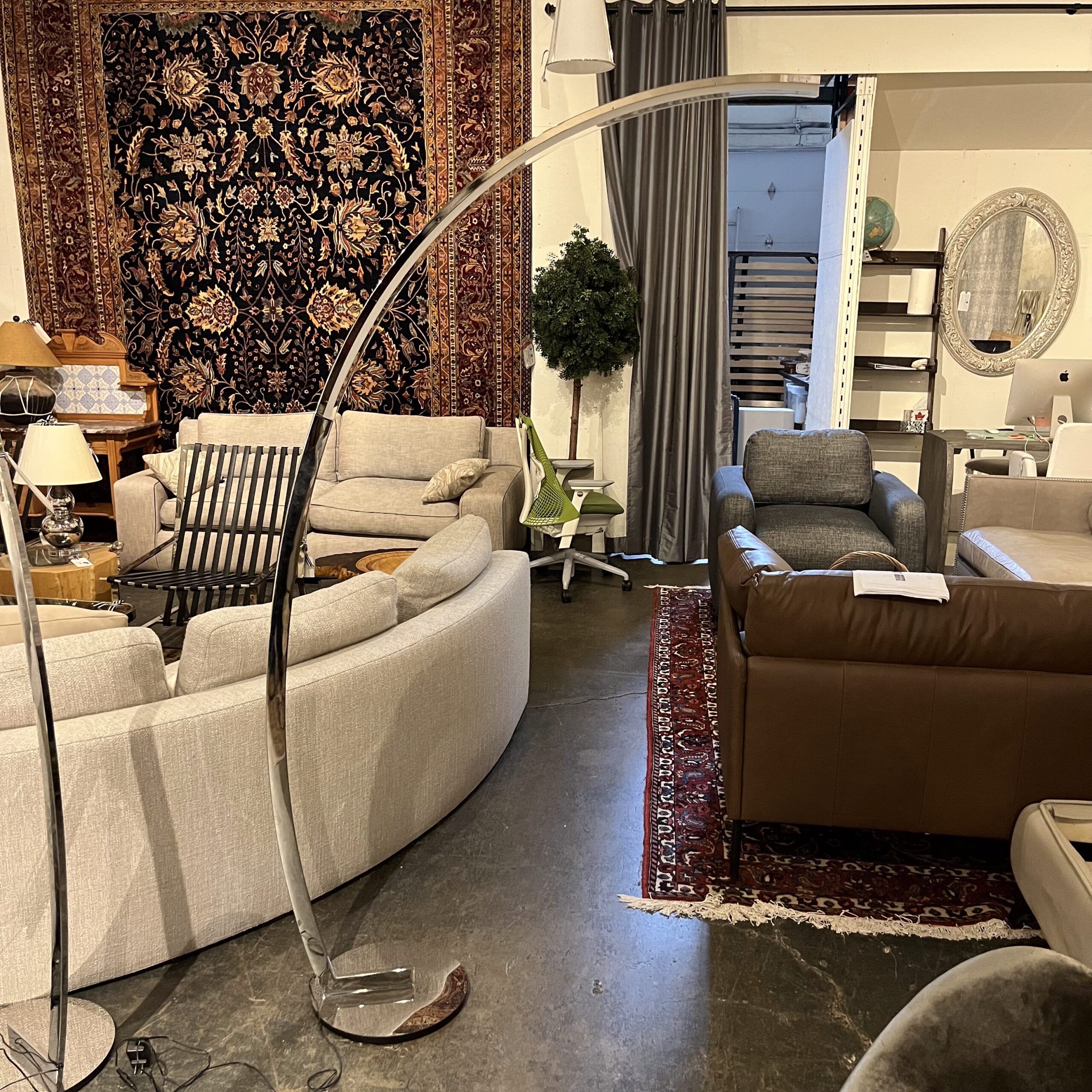 Modern Arc Floor Lamp - Coast Consignment