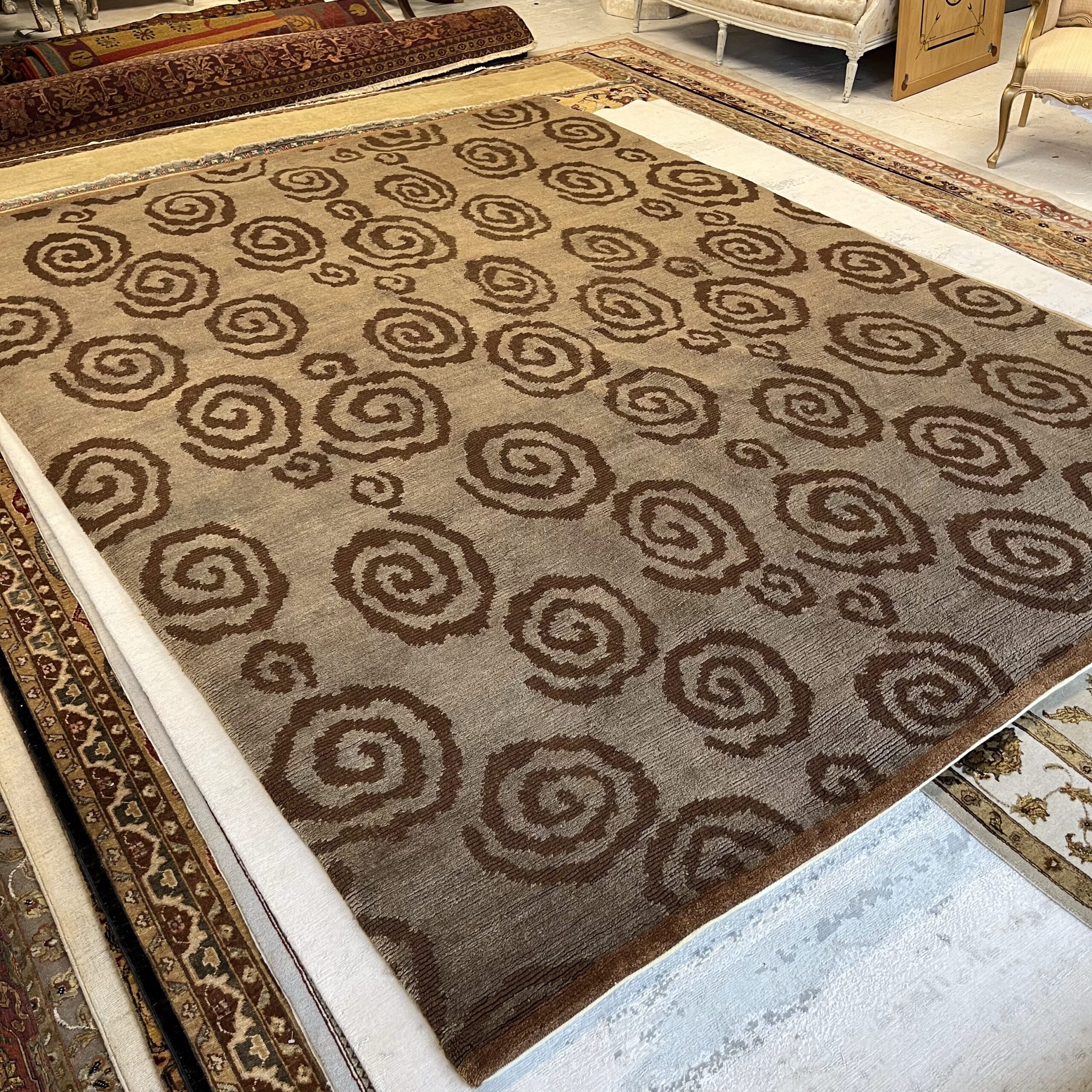 Espresso Swirls Tufenkian Rug - 8'8x11'6 - Coast Consignment
