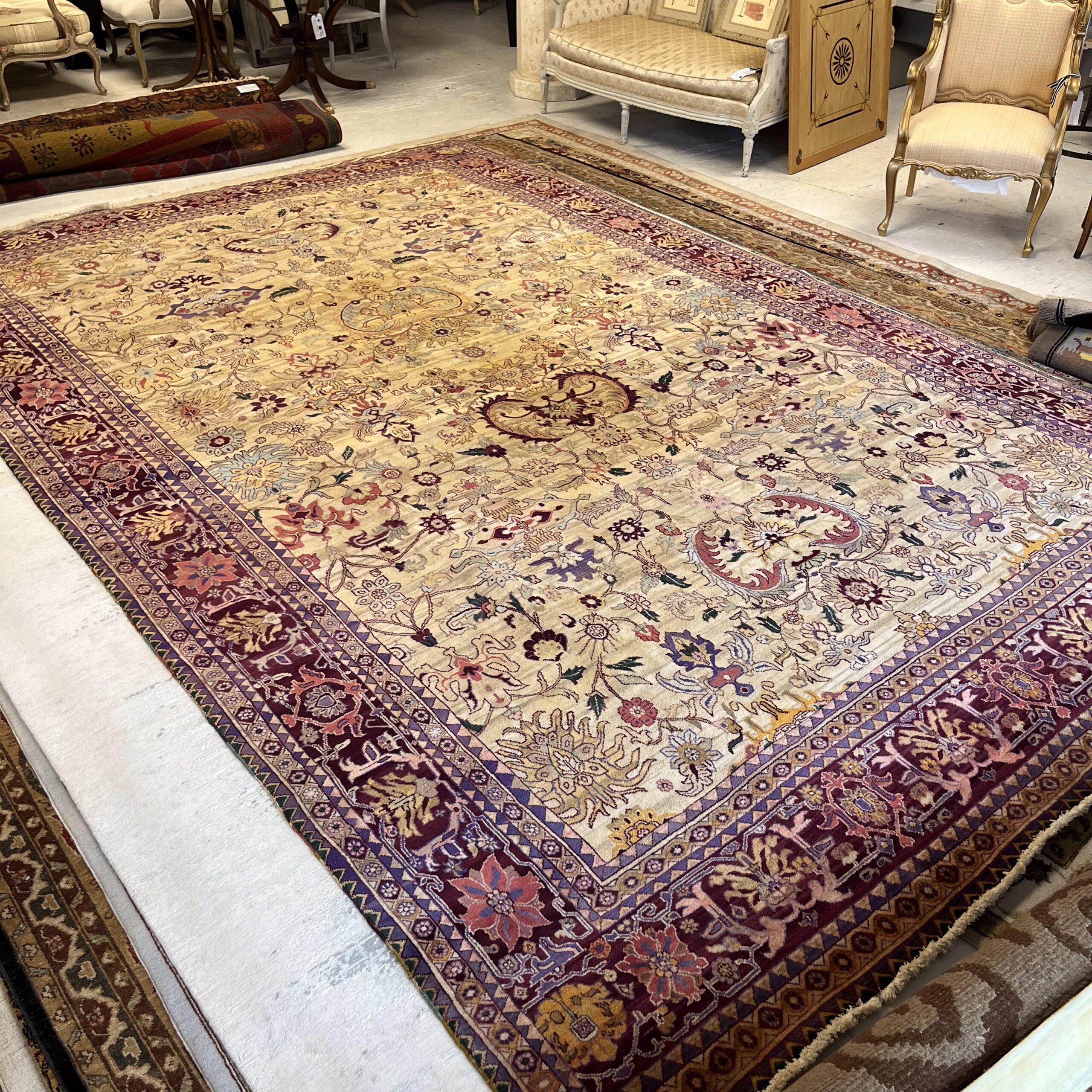 Indian Agra Rug - 9'x14'4 - Coast Consignment