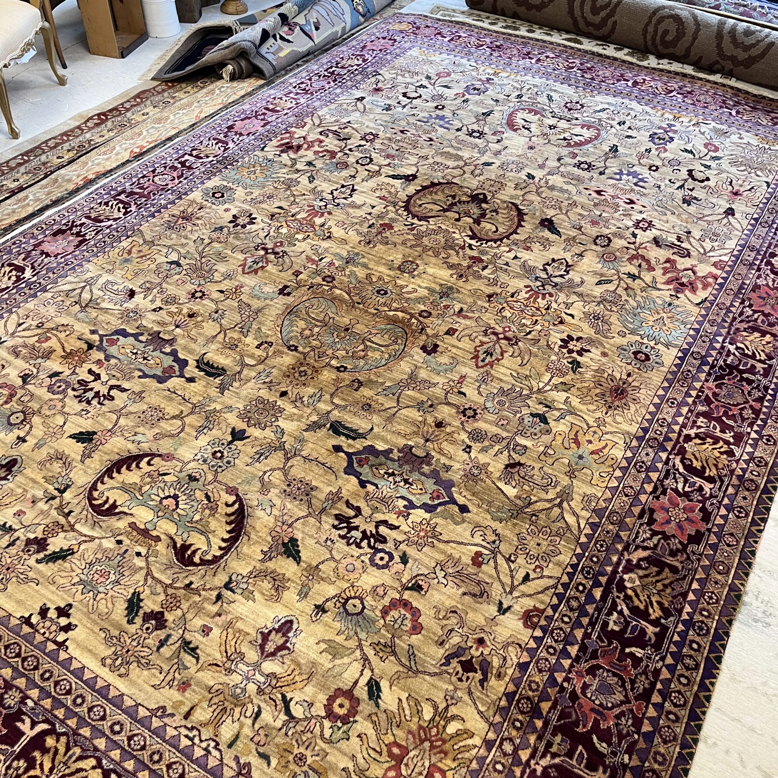 Indian Agra Rug - 9'x14'4 - Coast Consignment