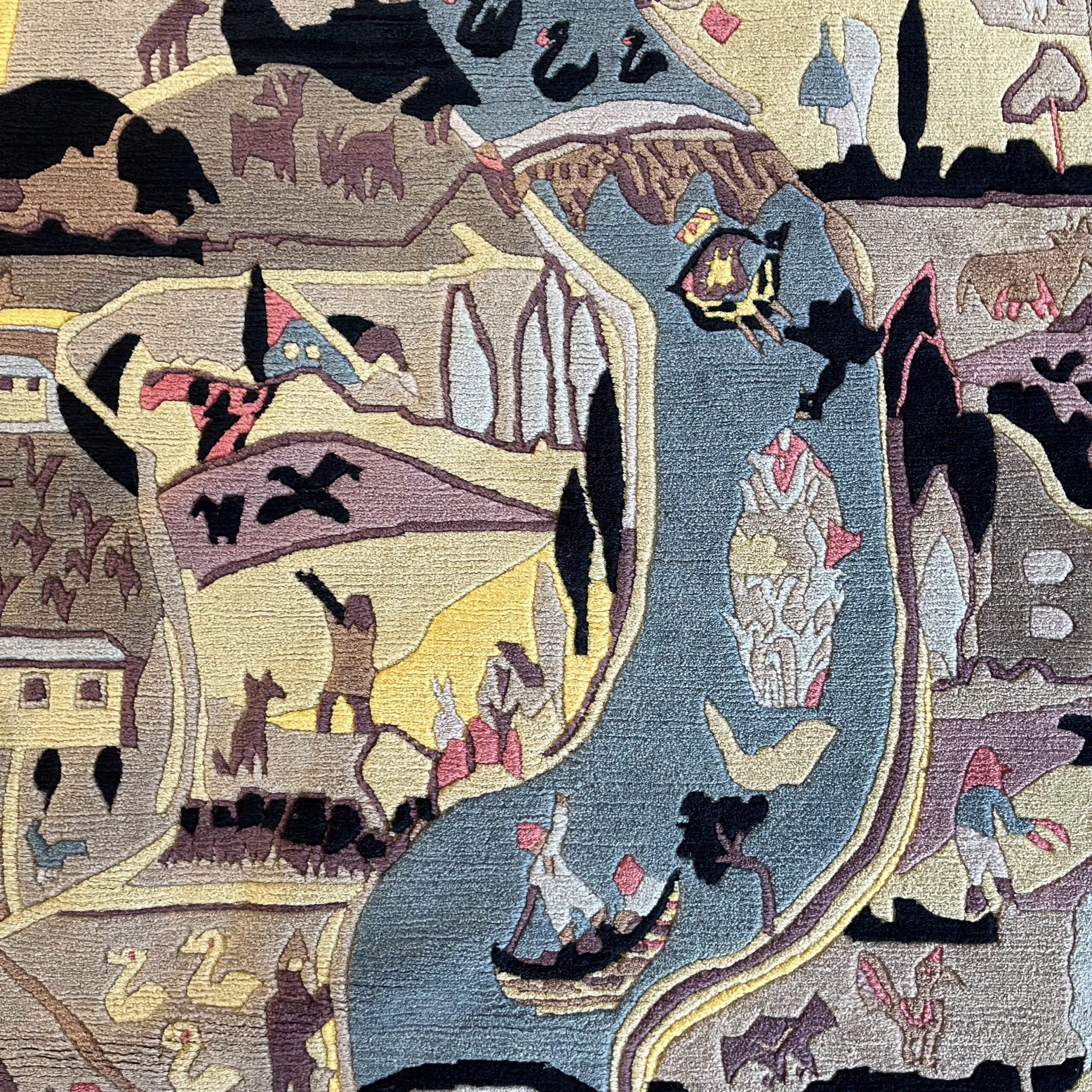 Vintage Katmandu Pictorial Rug - 4'9x9'8 - Coast Consignment - image 1