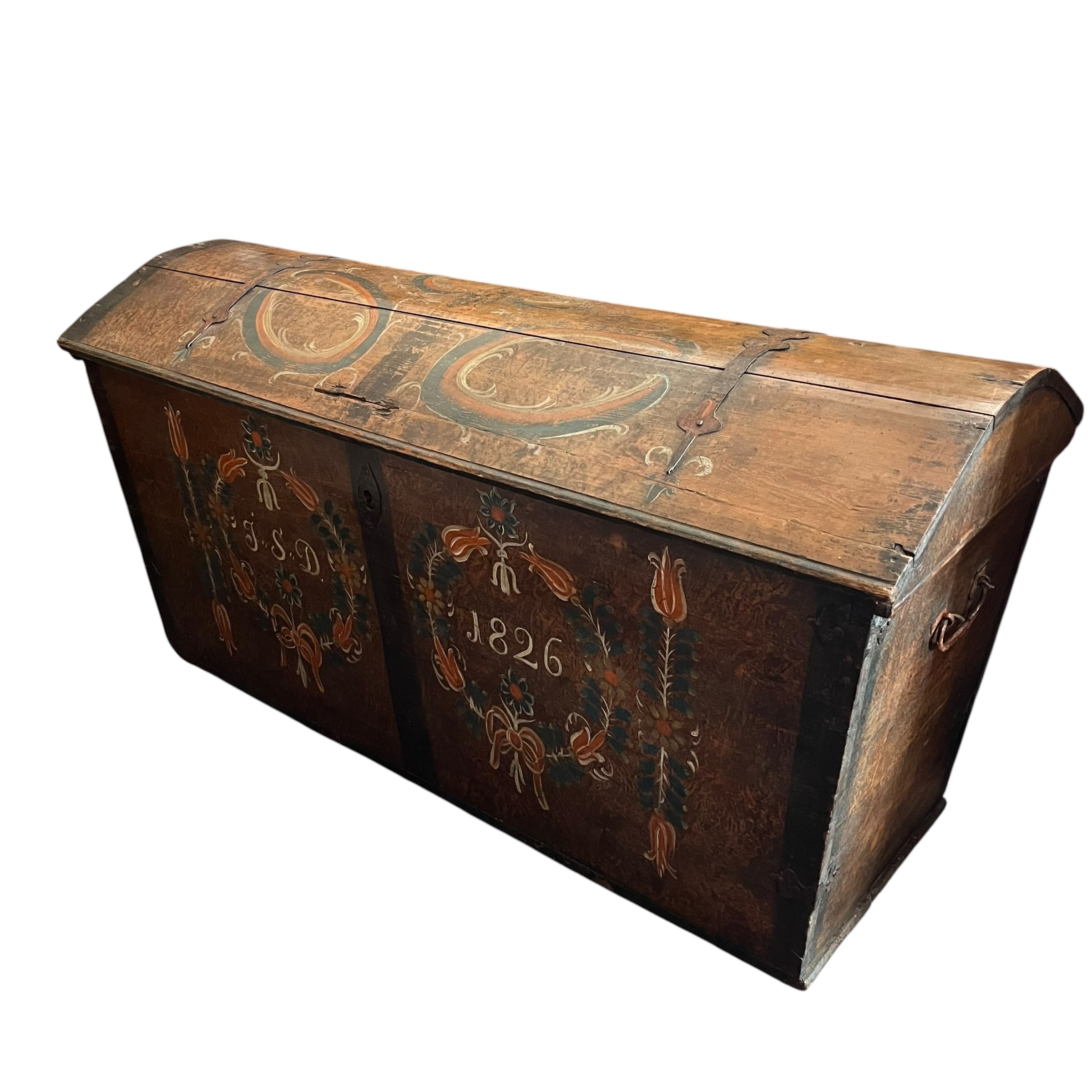 Antique Swedish Bridal Trunk - Coast Consignment
