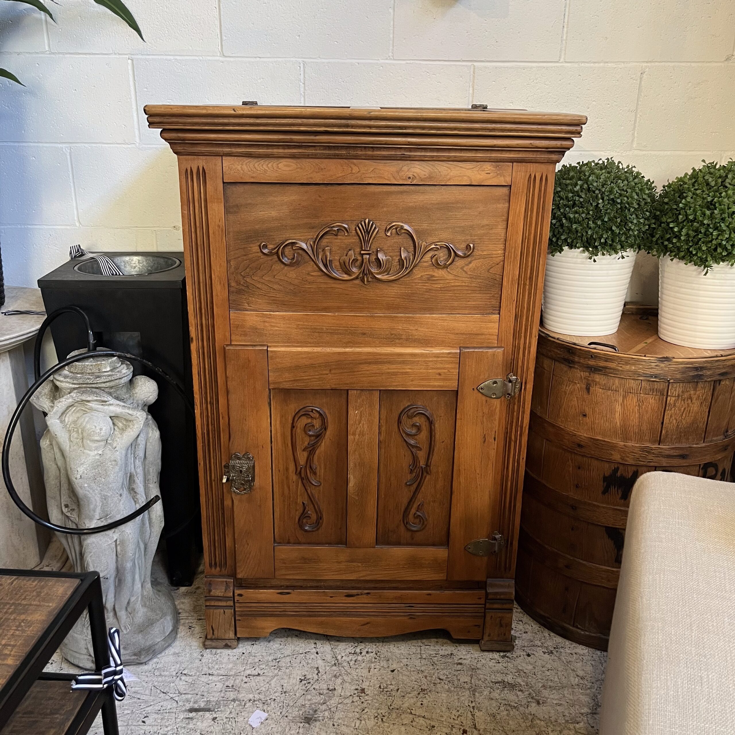 Antique Ice Box - Coast Consignment
