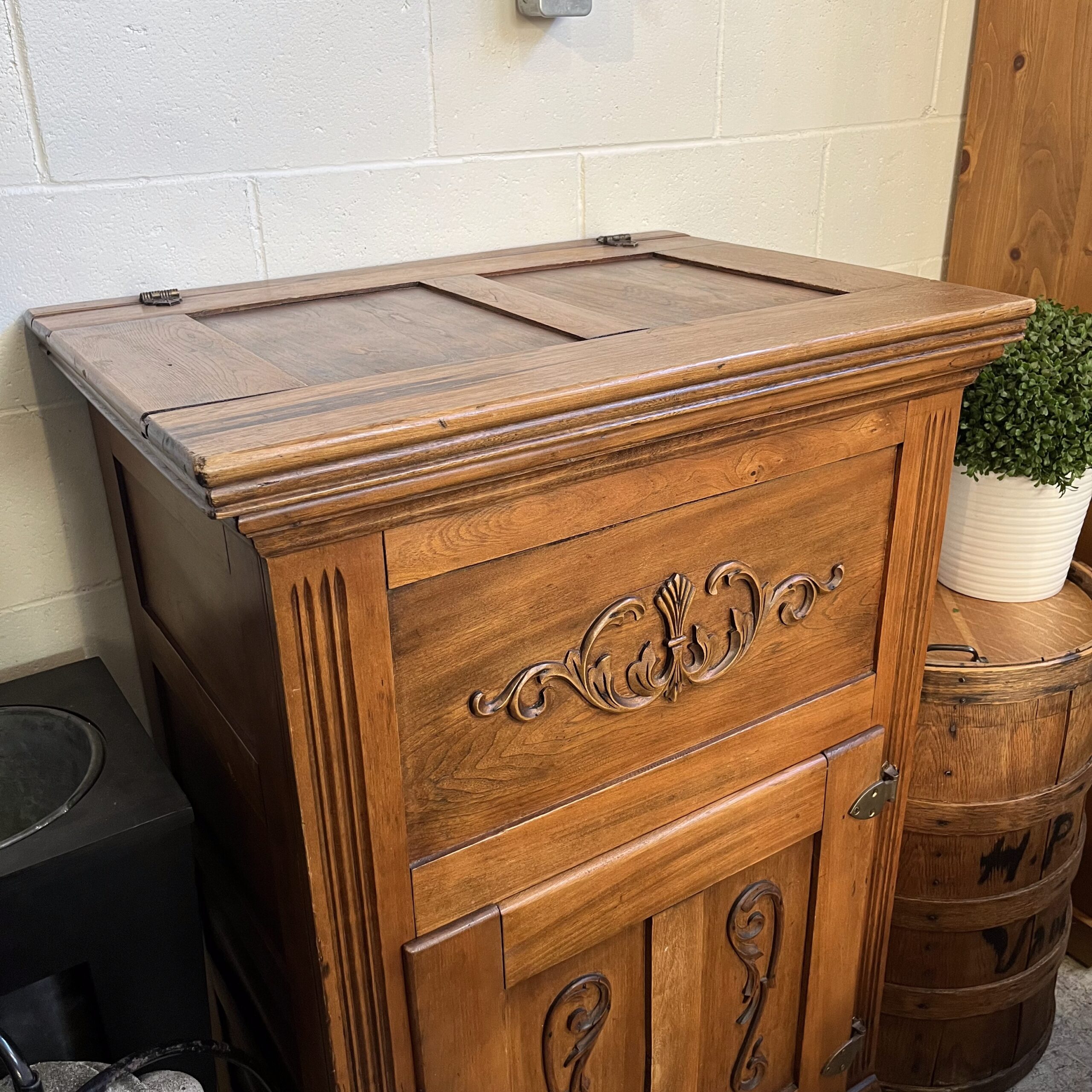 Antique Ice Box - Coast Consignment