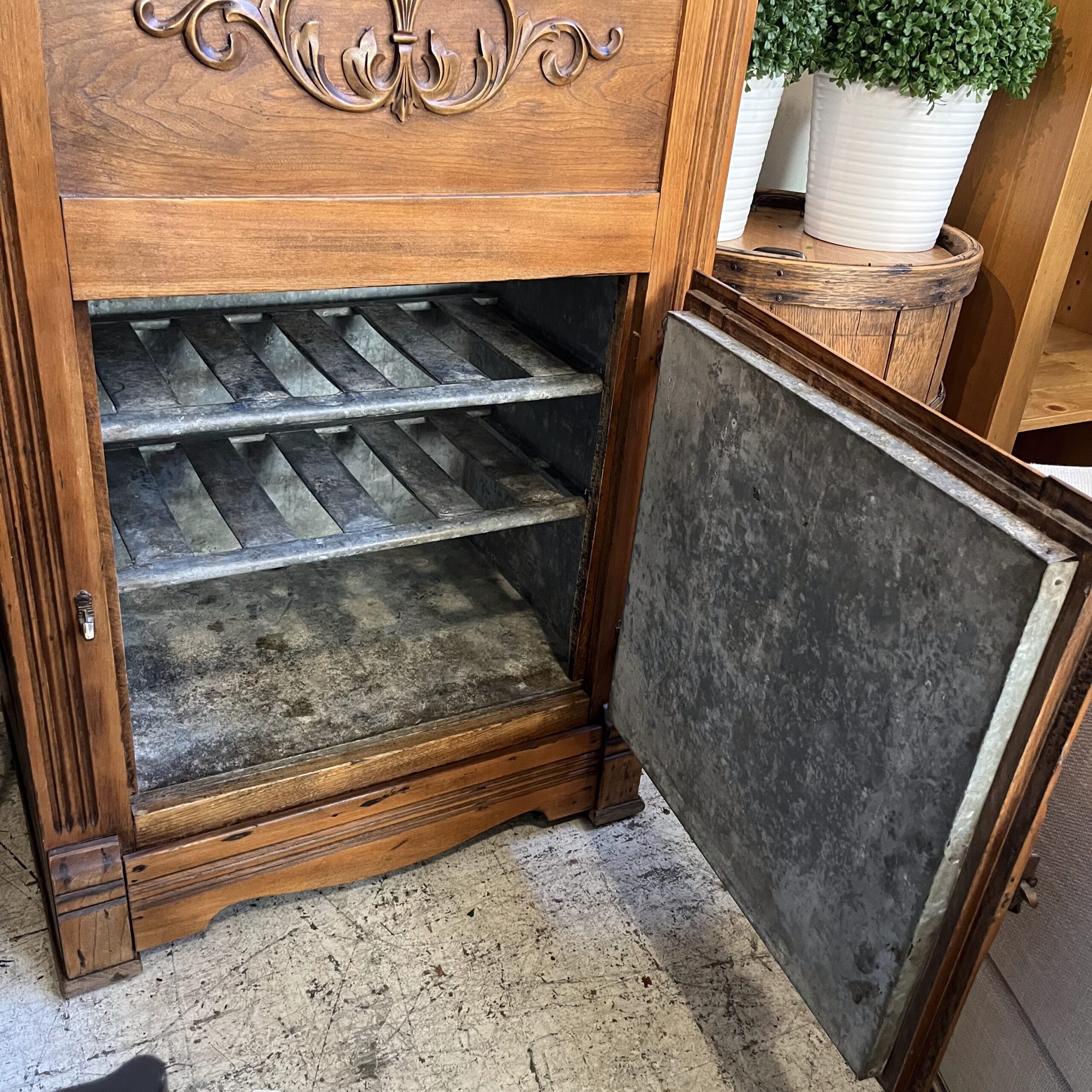 Antique Ice Box - Coast Consignment