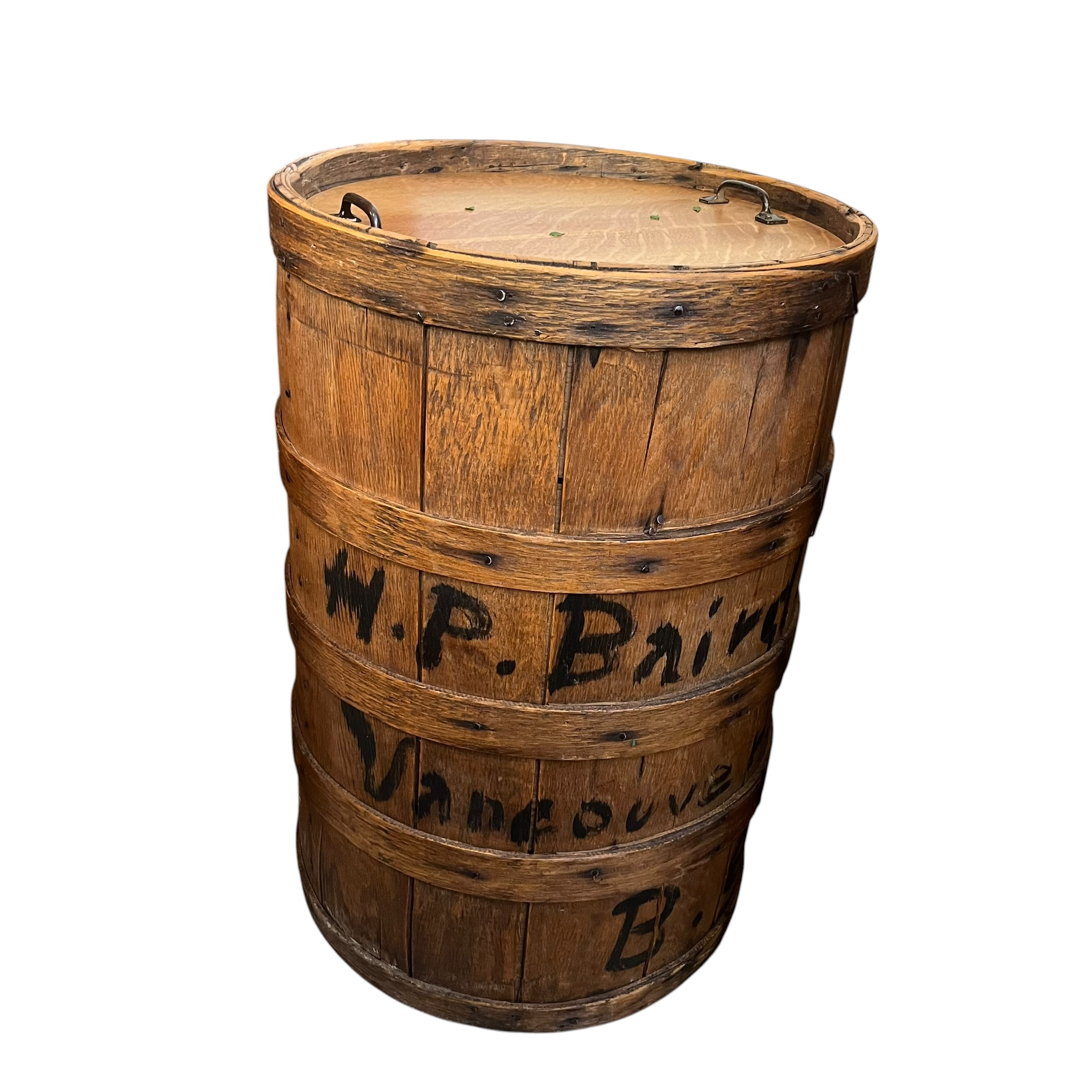 Antique Lidded Barrel - Coast Consignment
