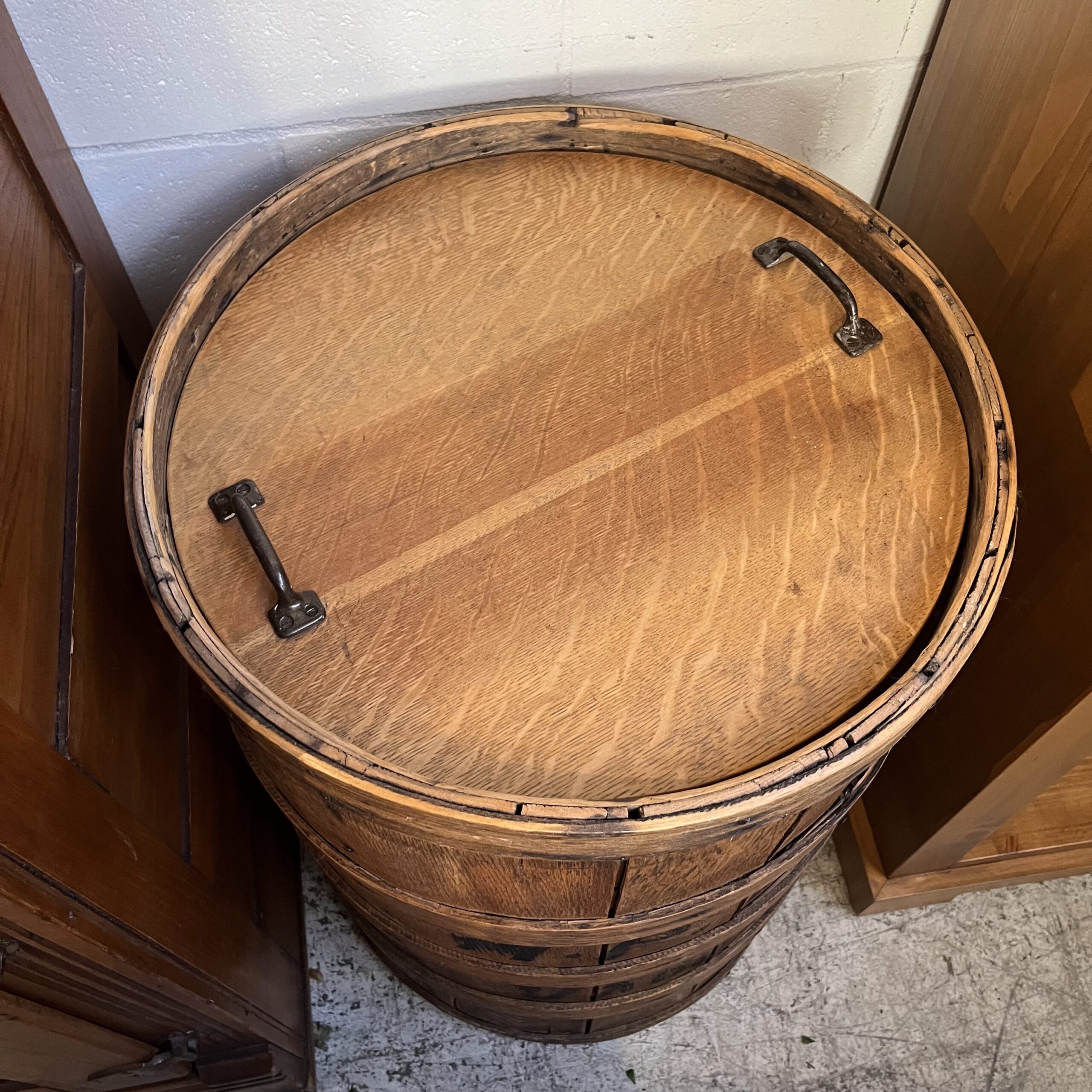 Antique Lidded Barrel - Coast Consignment