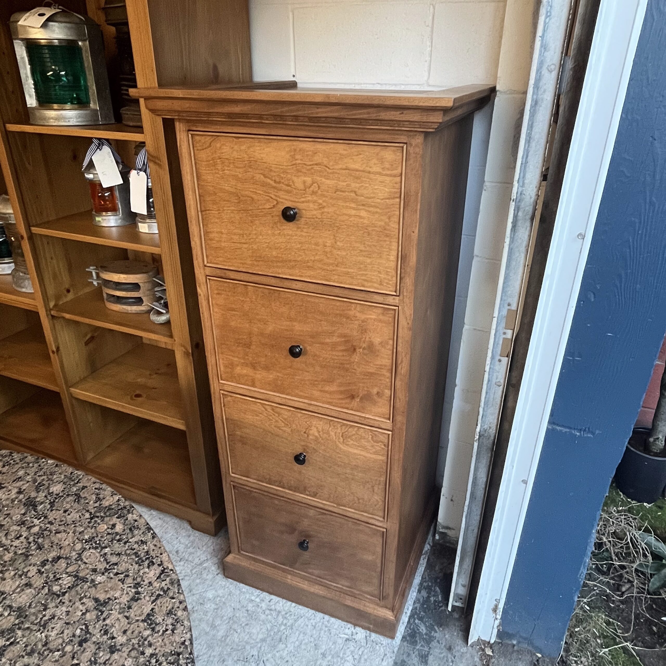 Maple 4-Drawer Filing Cabinet - Coast Consignment