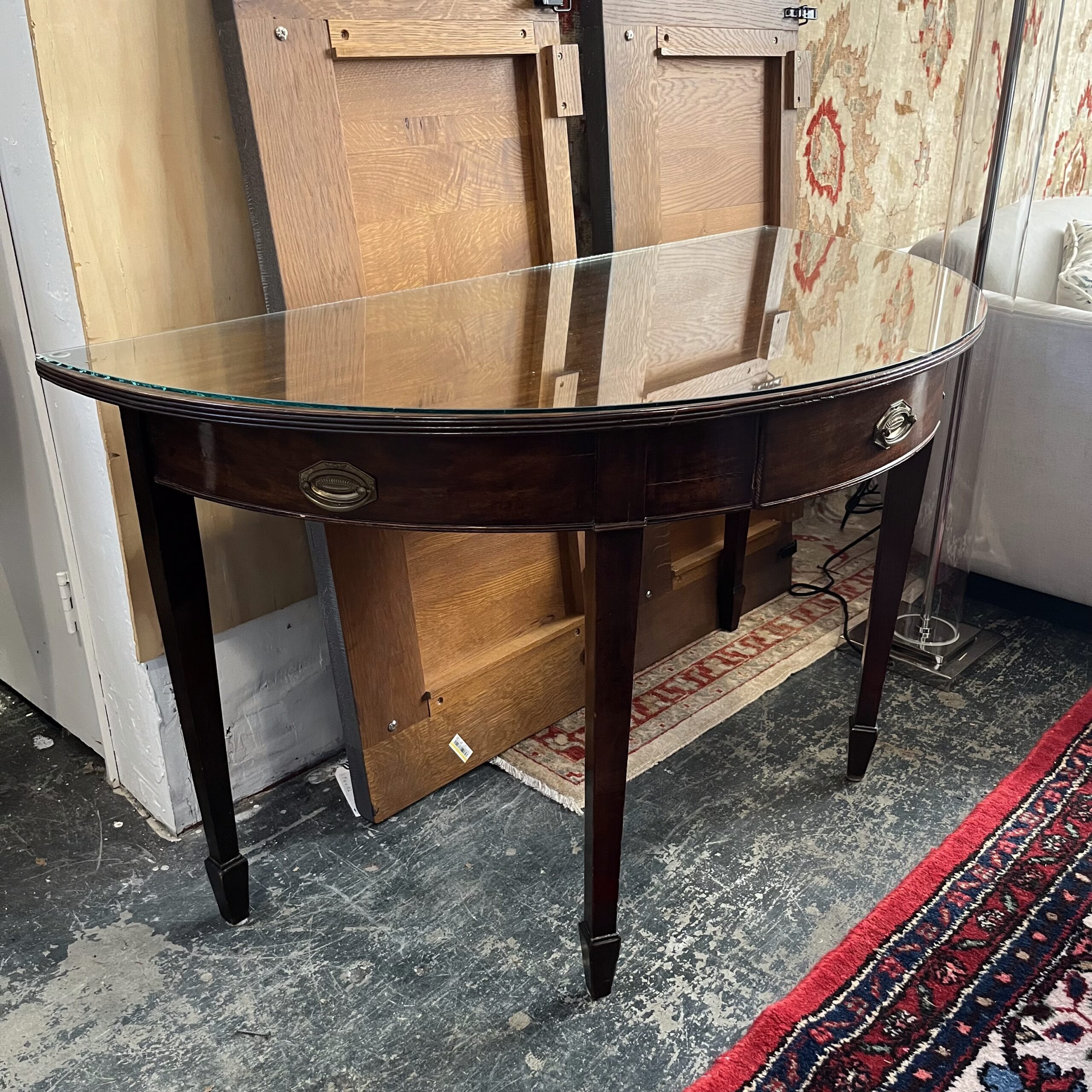 Antique Demi-Lune Console Table - Coast Consignment