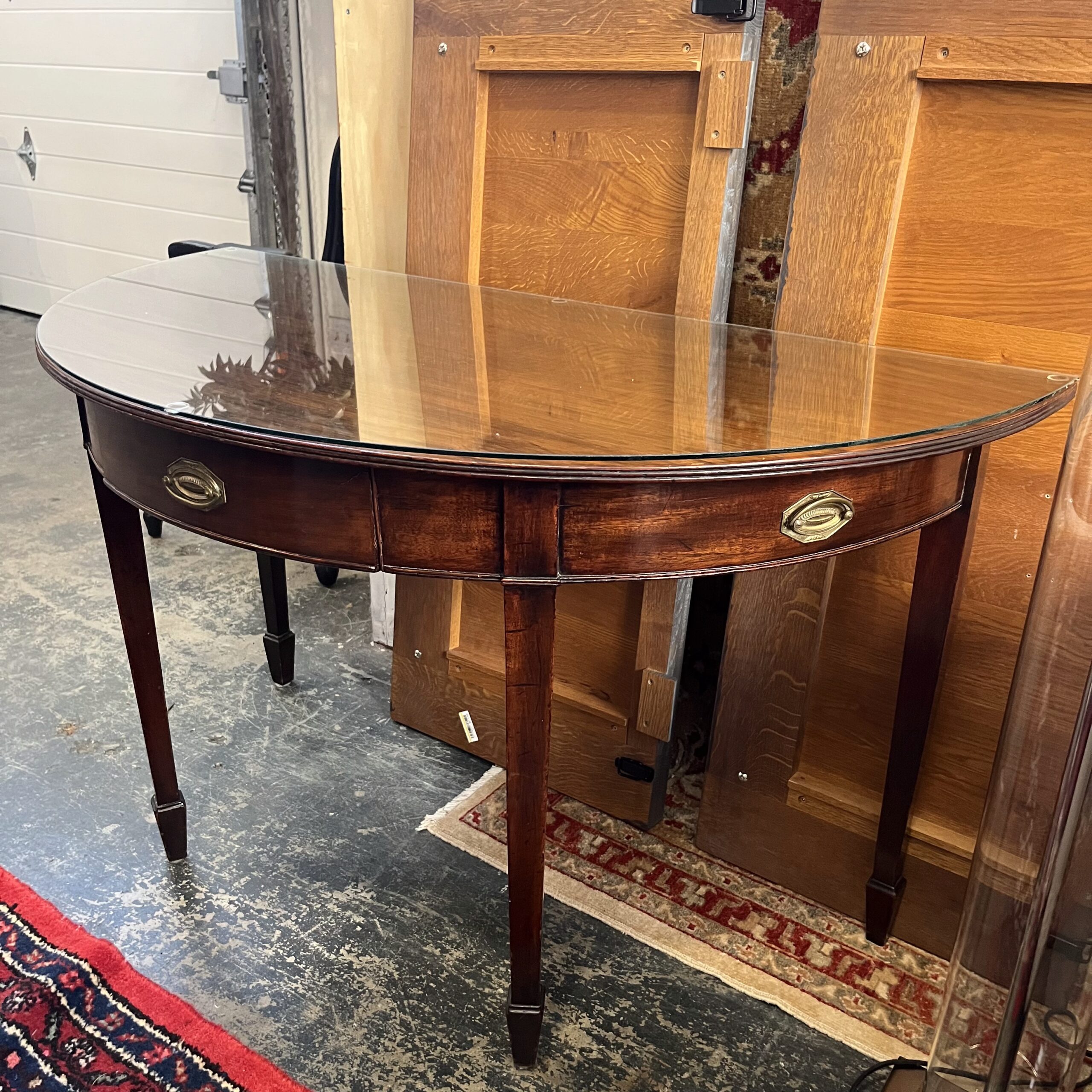 Antique Demi-Lune Console Table - Coast Consignment