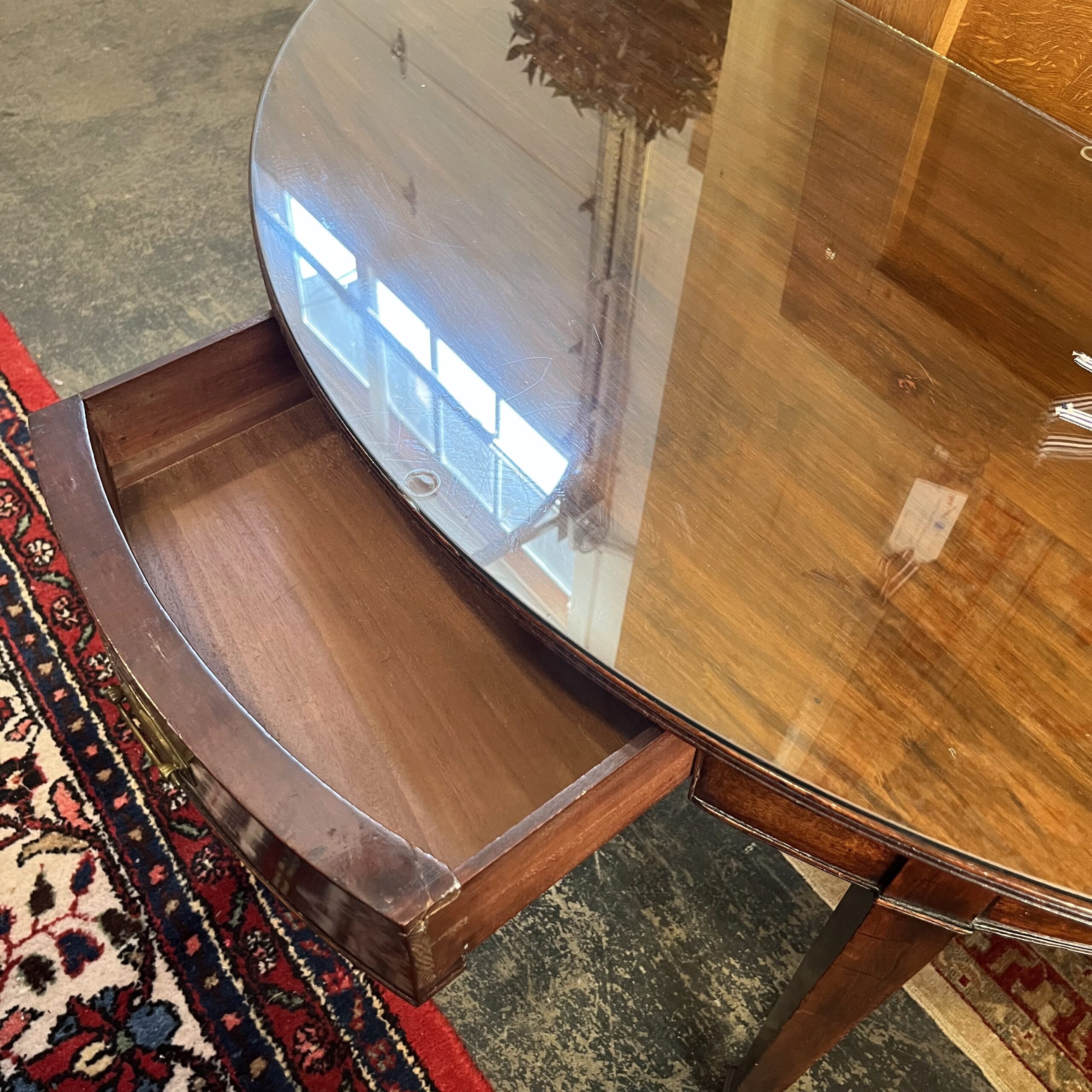 Antique Demi-Lune Console Table - Coast Consignment