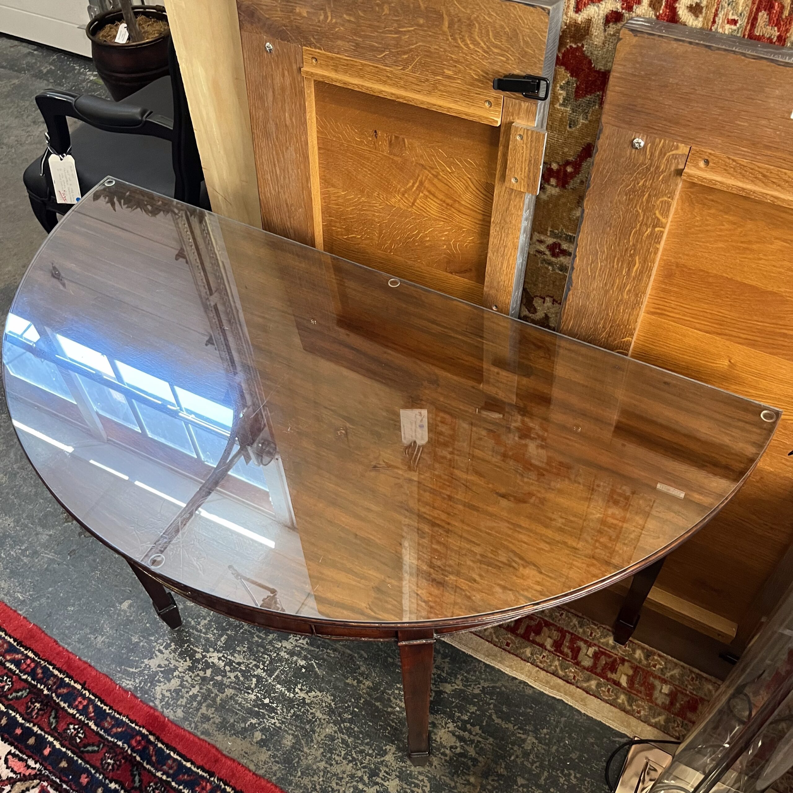 Antique Demi-Lune Console Table - Coast Consignment