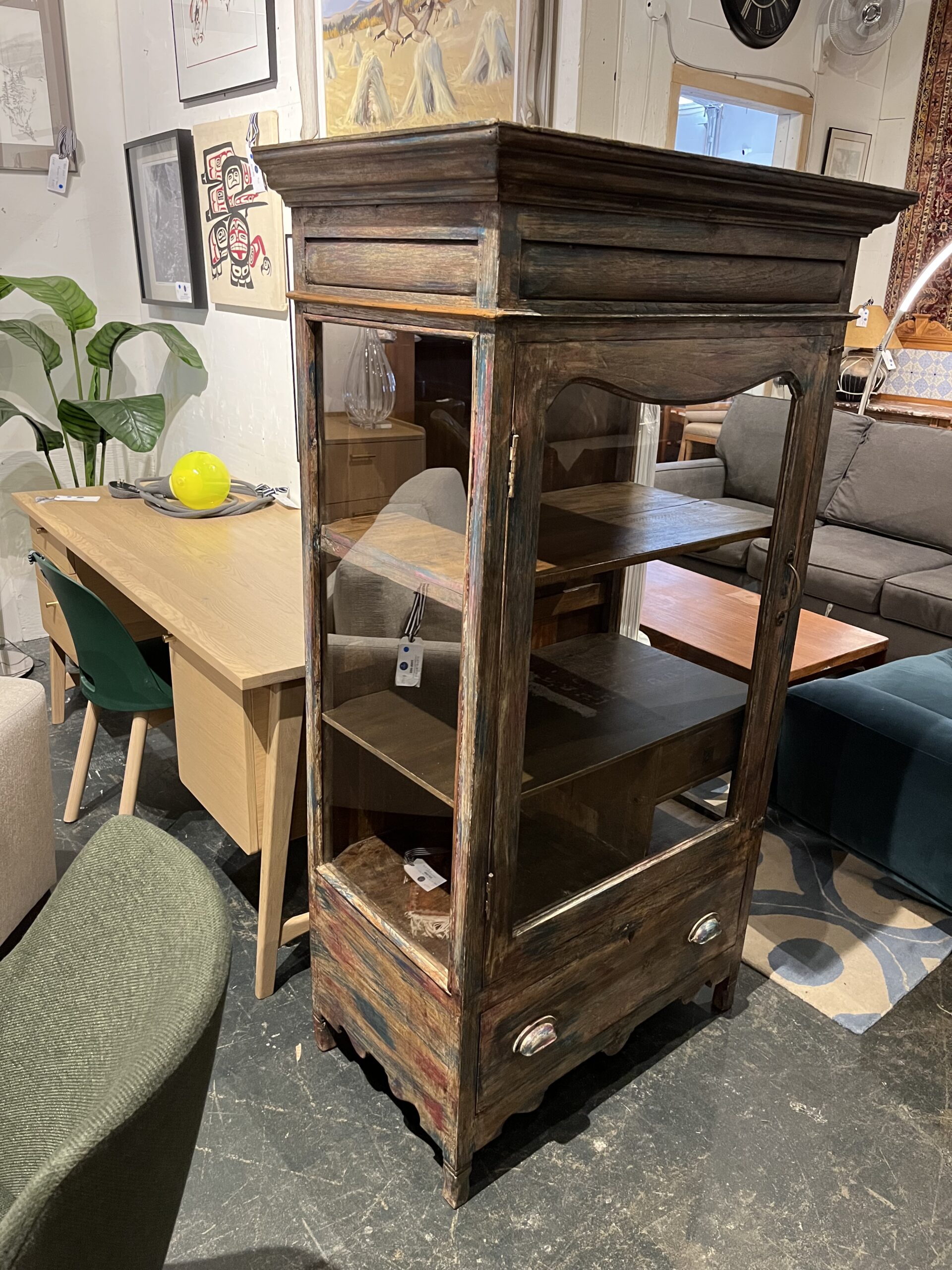 Antique Display Cabinet - Coast Consignment