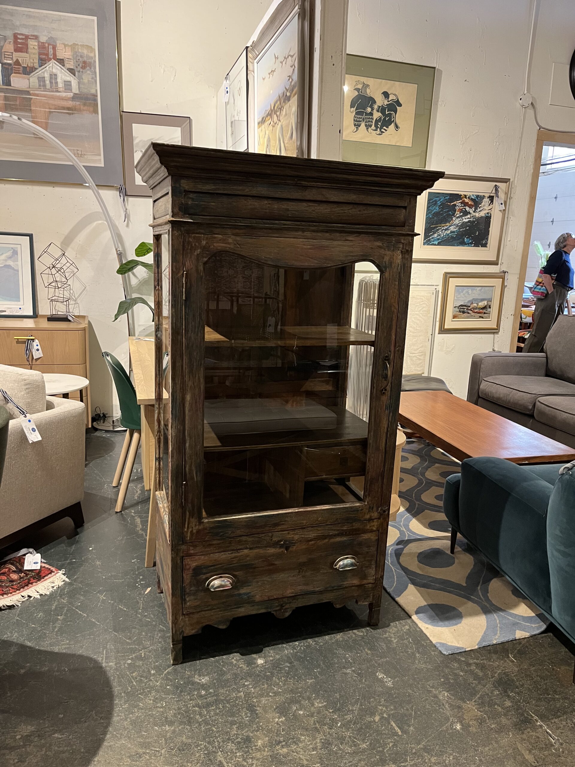 Antique Display Cabinet - Coast Consignment