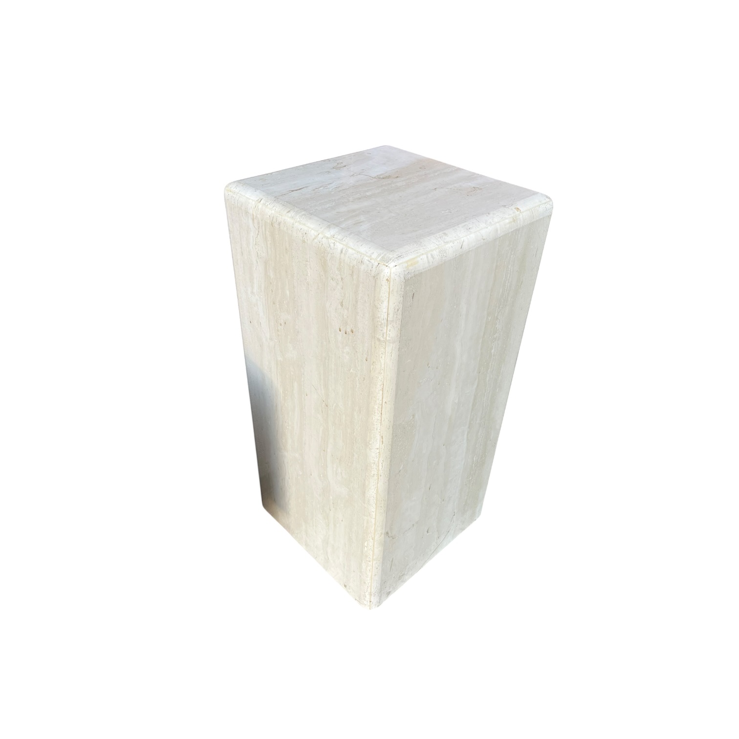 Travertine Marble Plinth - Coast Consignment - image 1