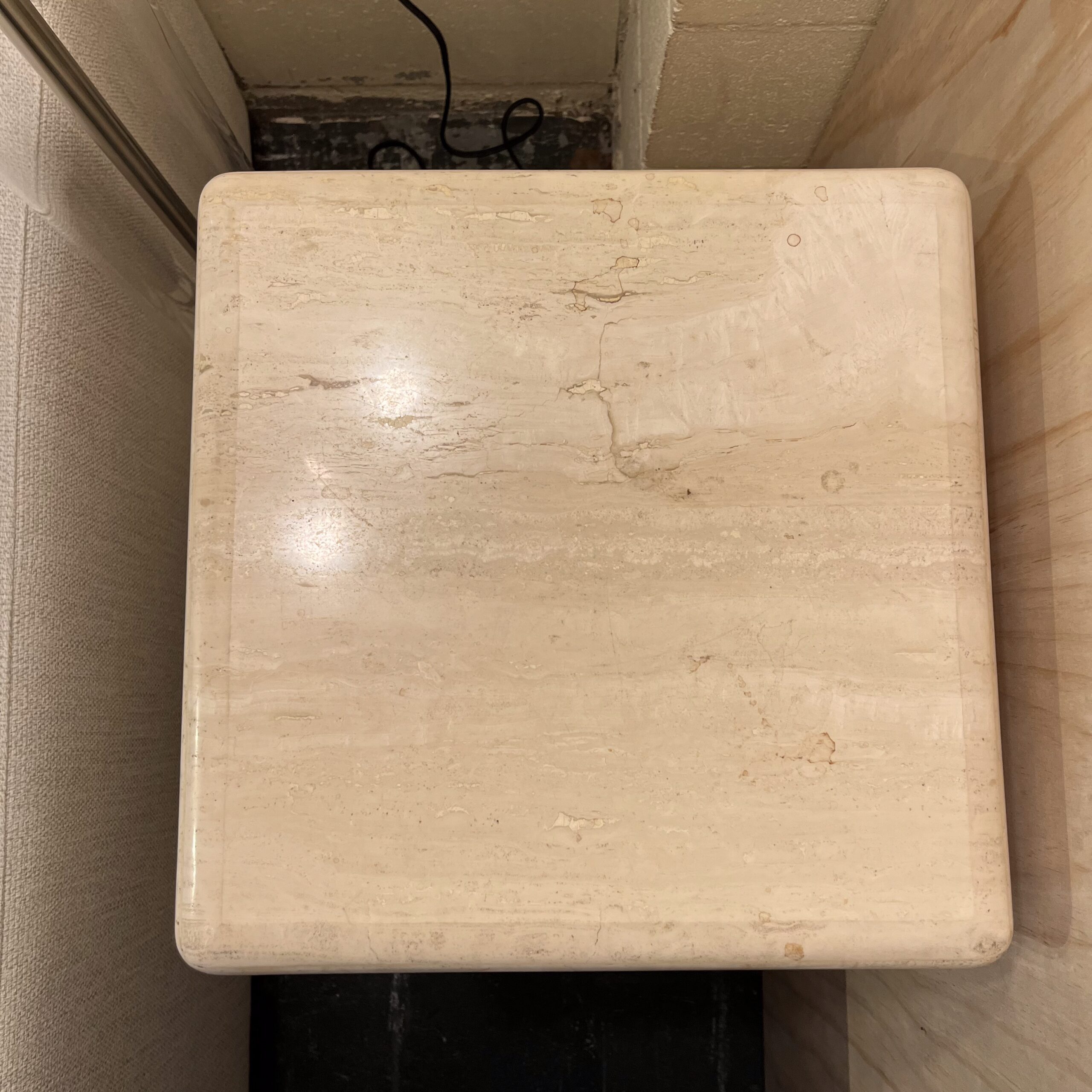 Travertine Marble Plinth - Coast Consignment