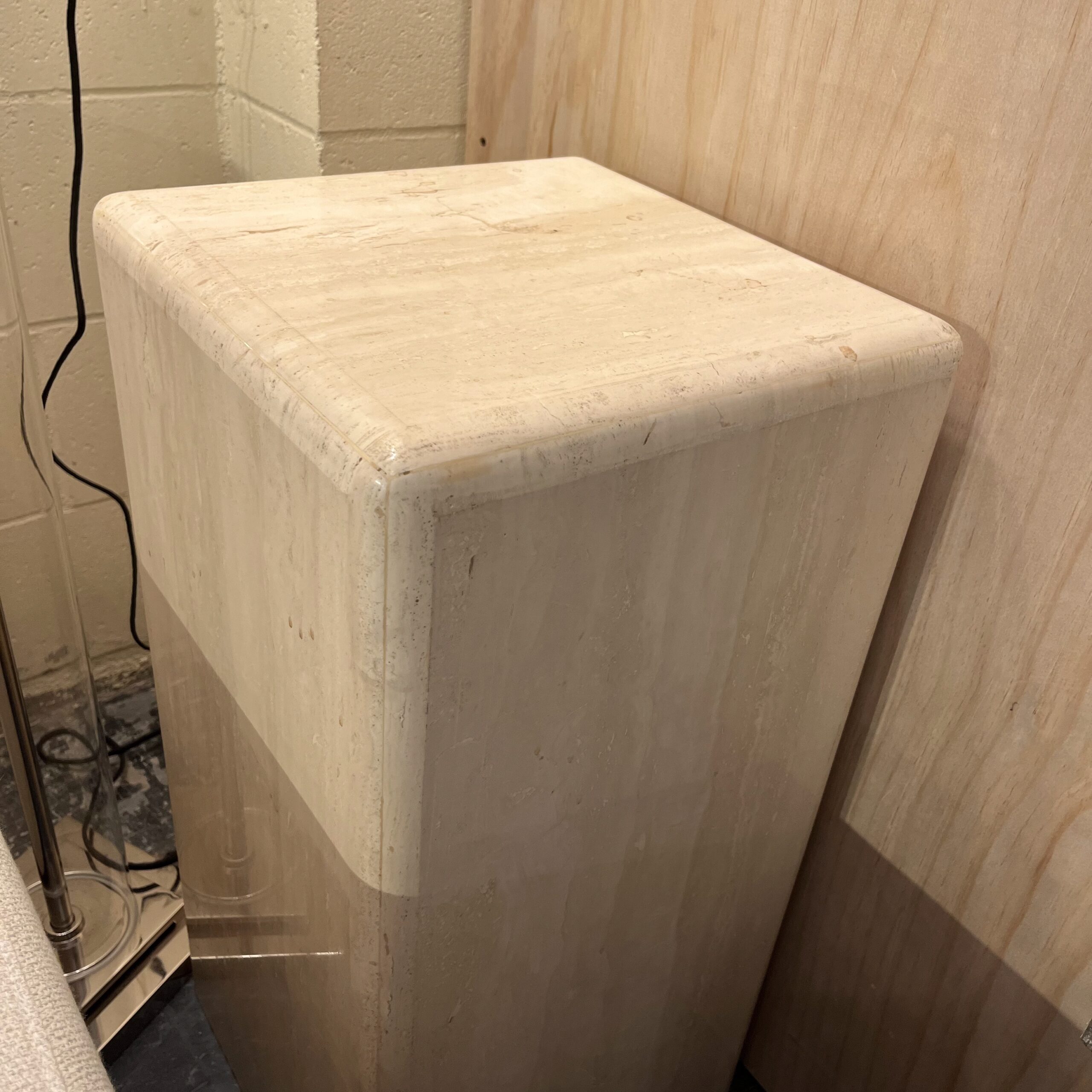 Travertine Marble Plinth - Coast Consignment