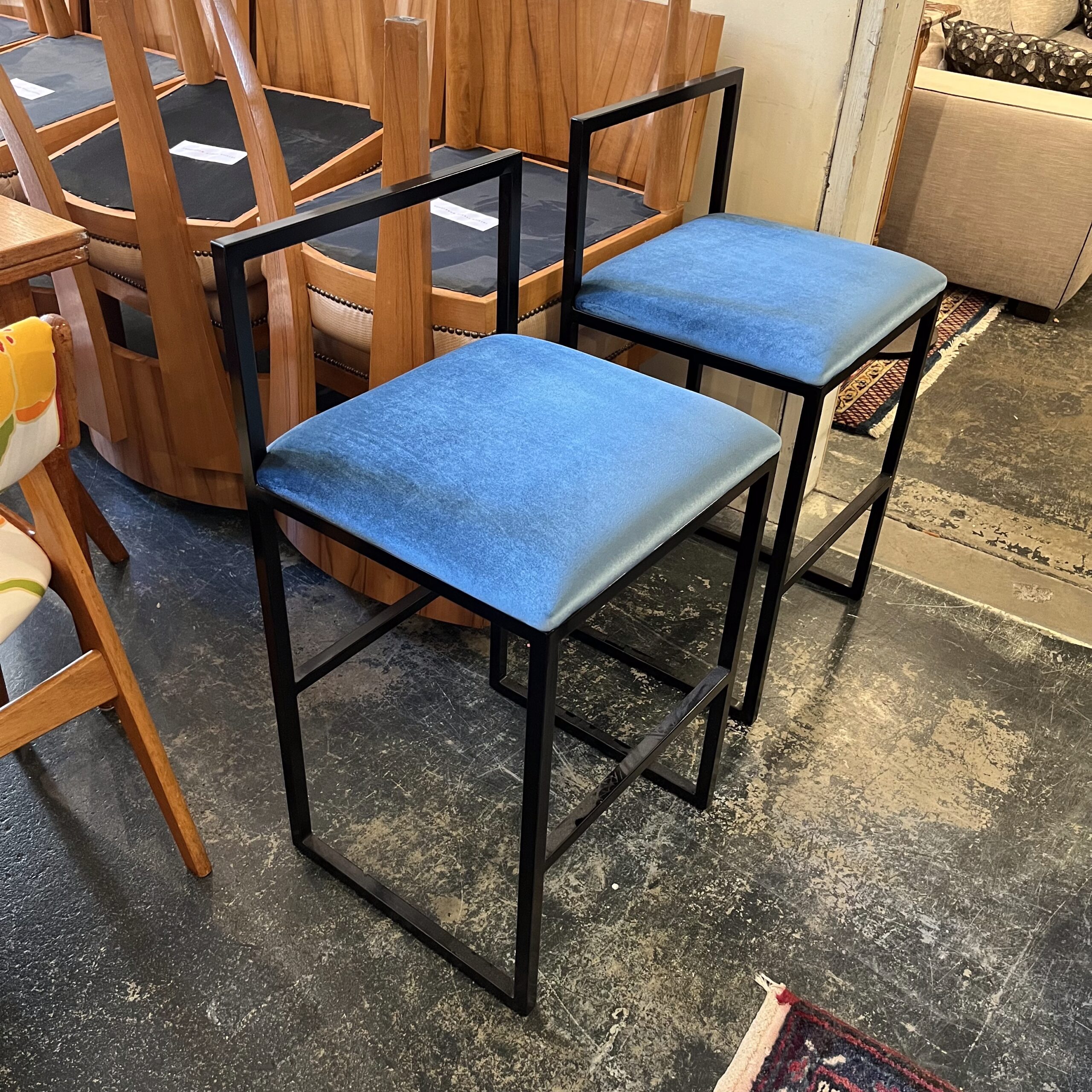 Pair of Rove Concepts 'Parson' Counter Stools - Coast Consignment