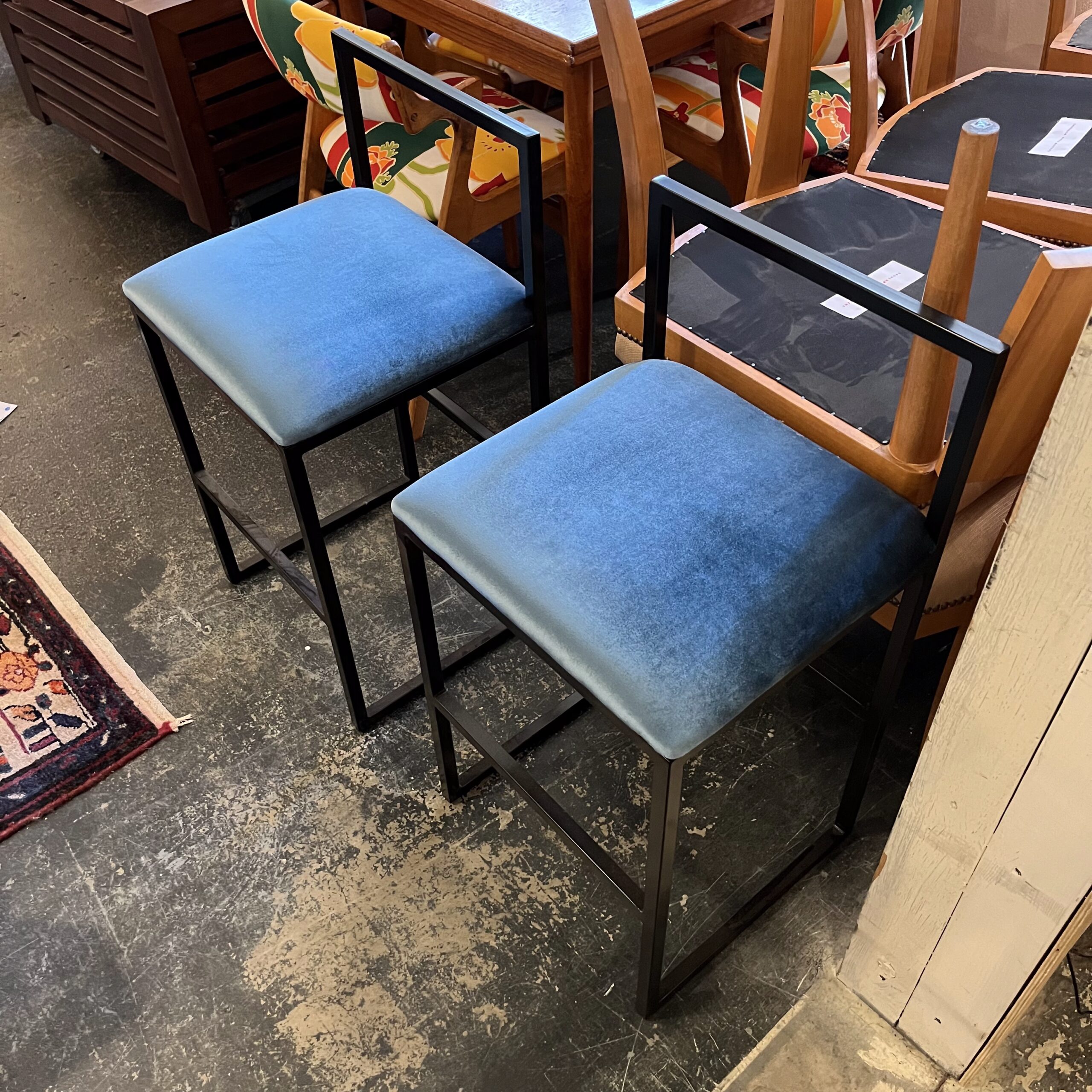 Pair of Rove Concepts 'Parson' Counter Stools - Coast Consignment