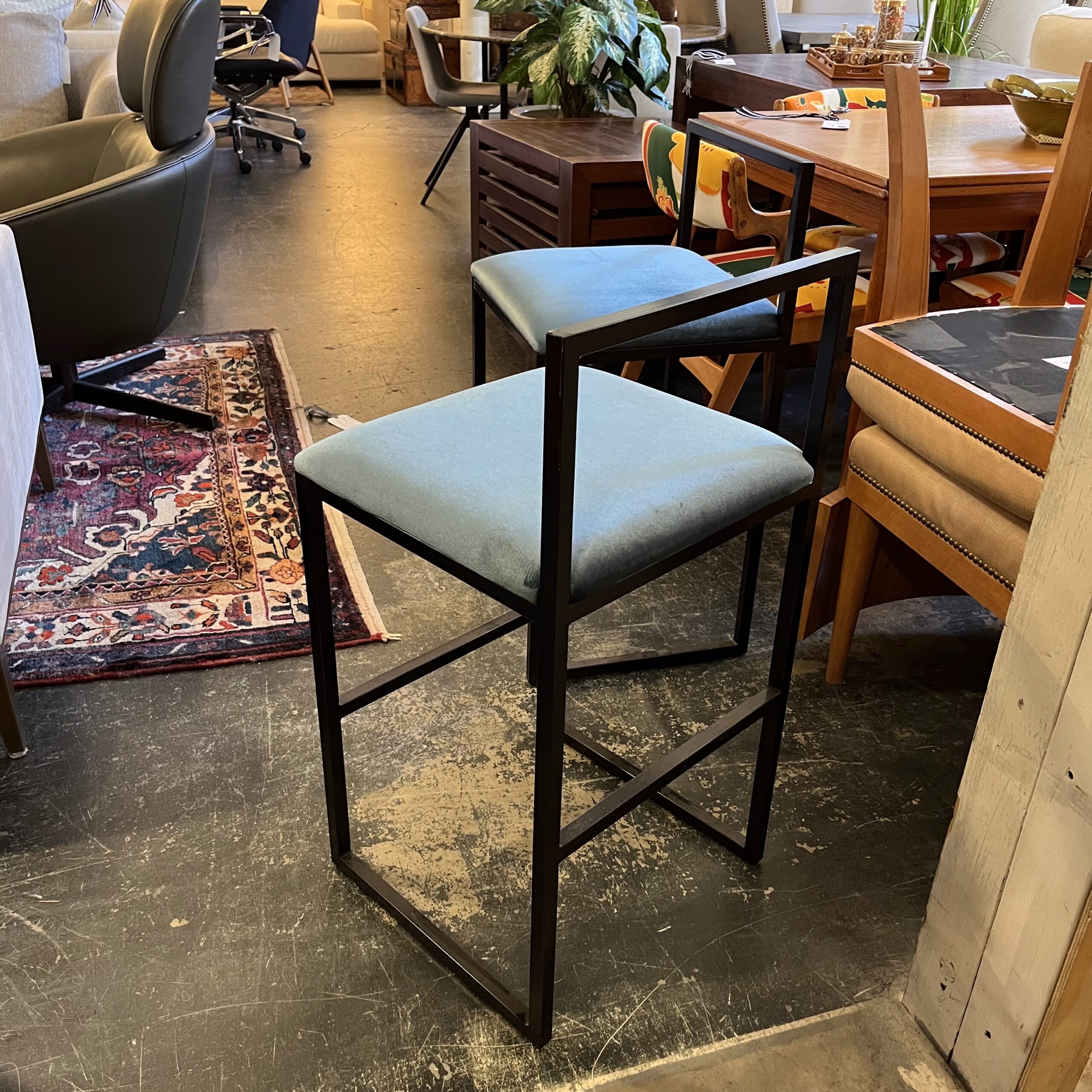 Pair of Rove Concepts 'Parson' Counter Stools - Coast Consignment