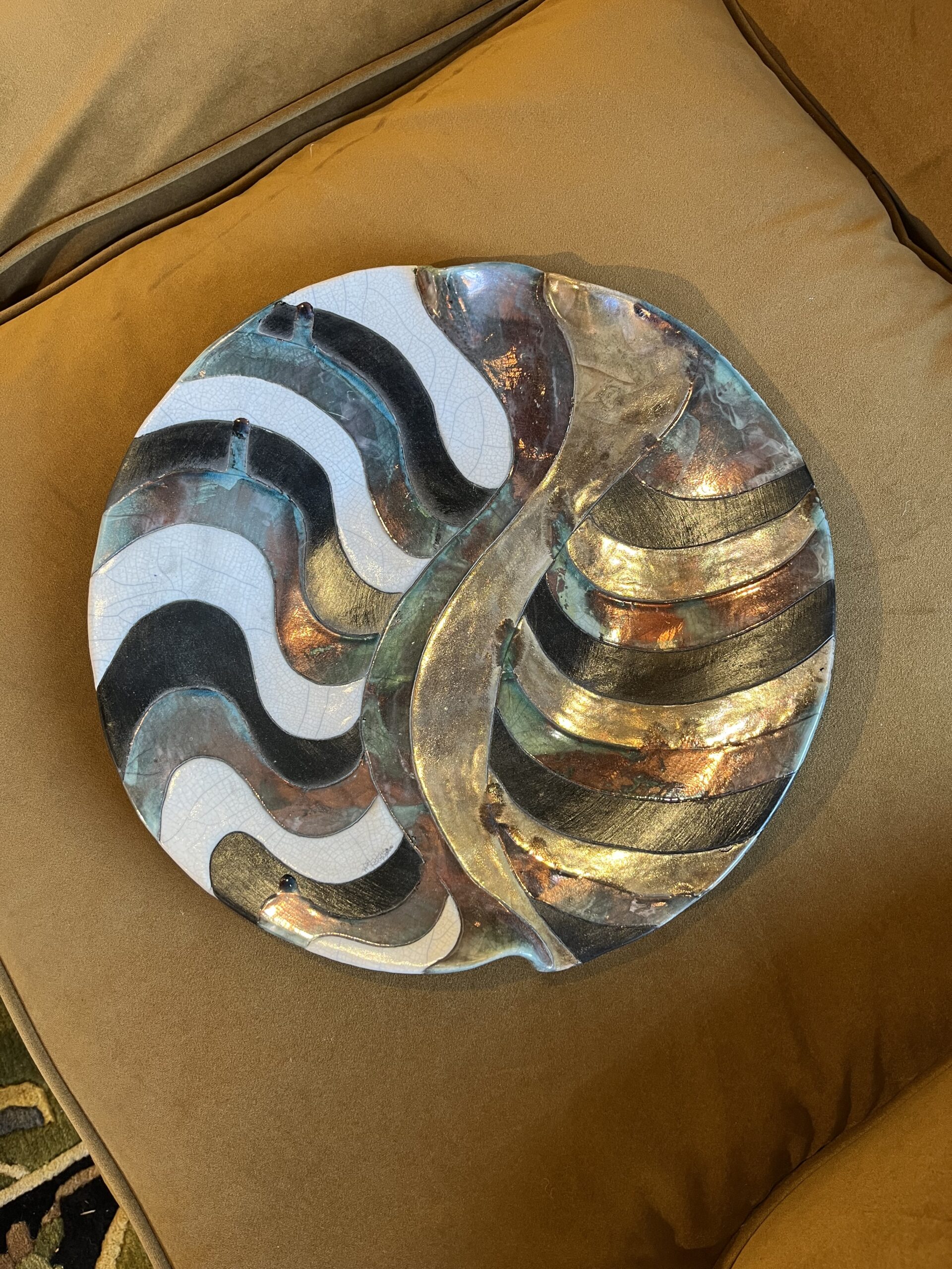 Raku Plate by Jane Hamilton-Khaan