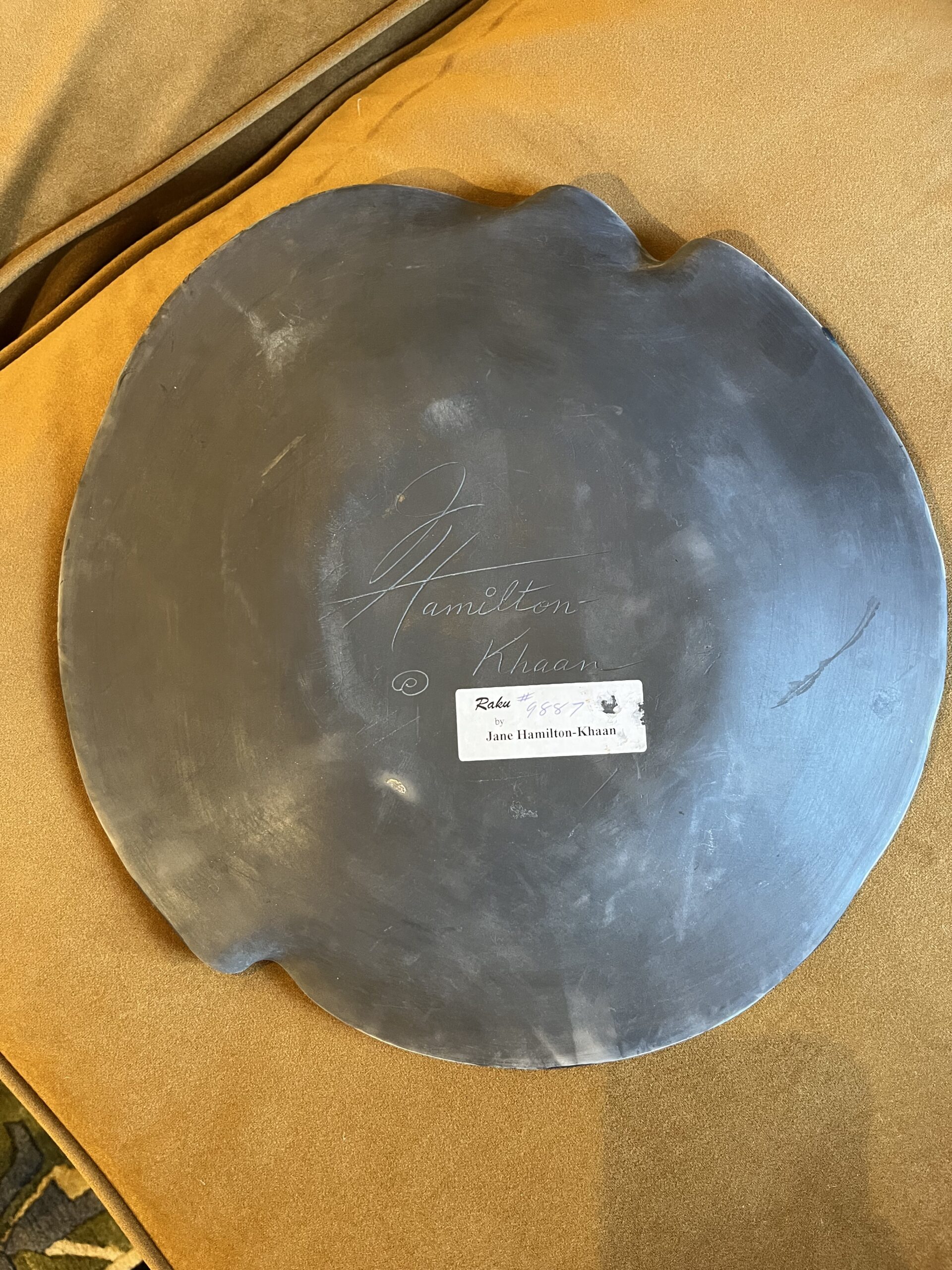 Raku Plate by Jane Hamilton-Khaan