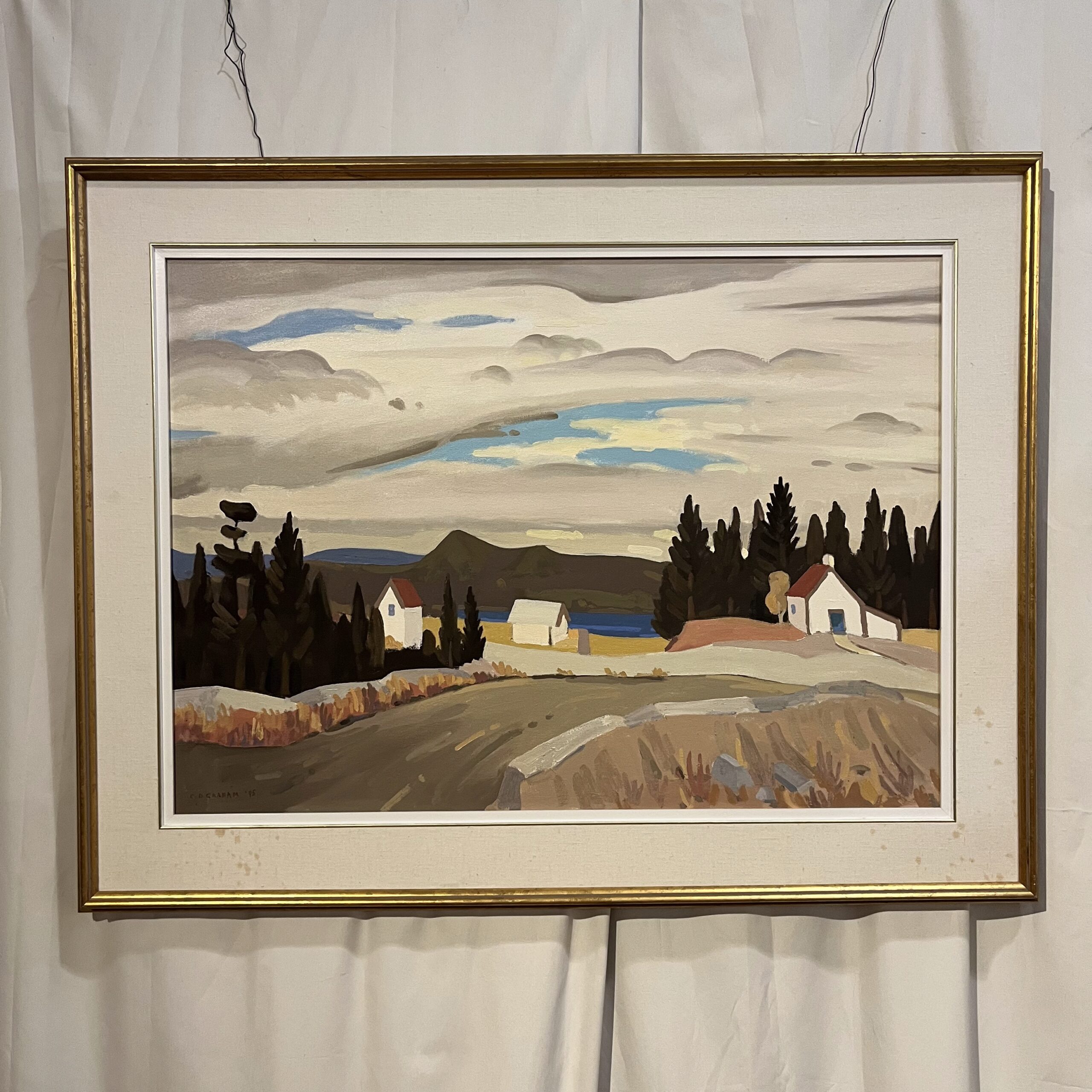 Colin D. Graham (1915-2010) "Distant Lake" Oil on Canvas - Coast Consignment