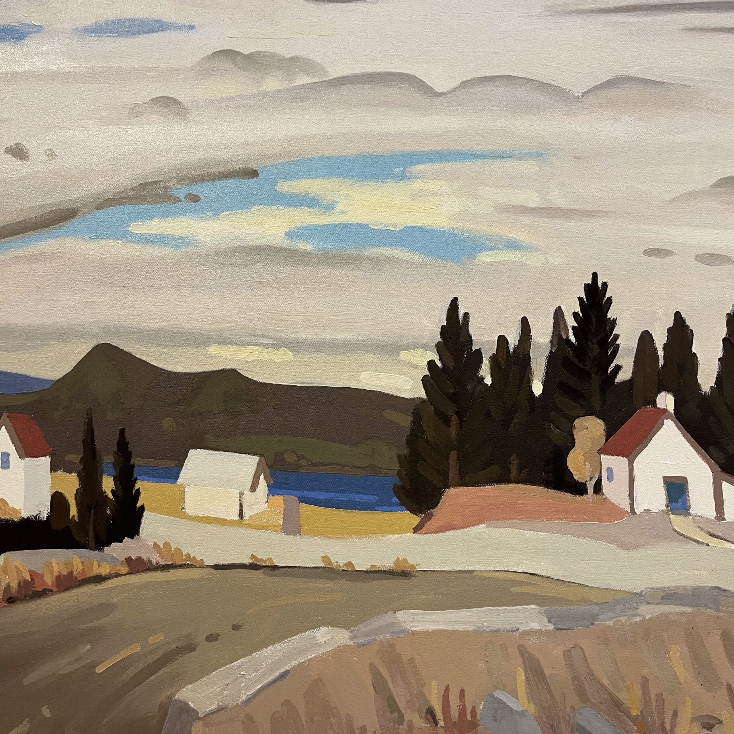 Colin D. Graham (1915-2010) "Distant Lake" Oil on Canvas - Coast Consignment