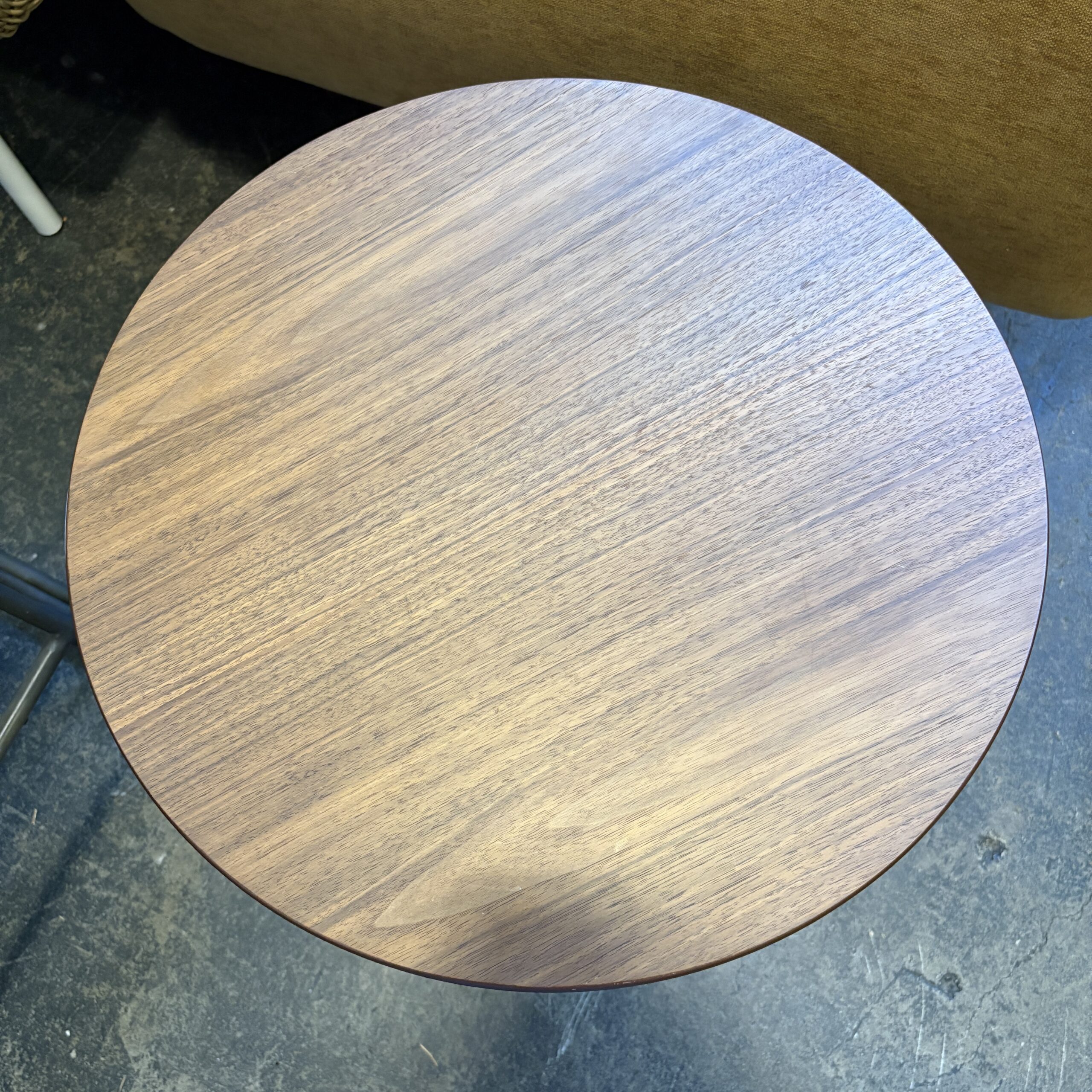 Round Walnut Side Table - Coast Consignment