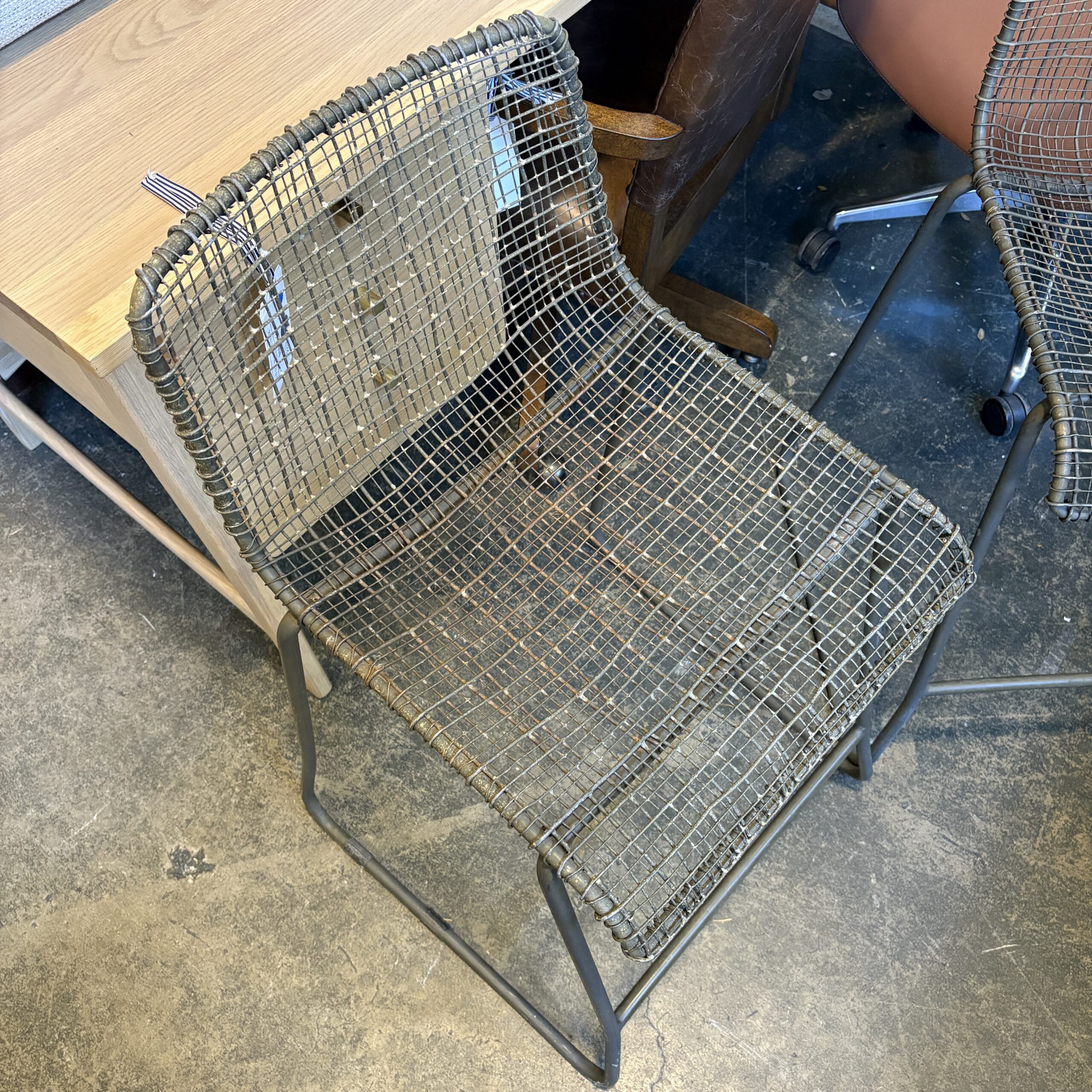 Pair of Industrial Counter Height Stools - Coast Consignment