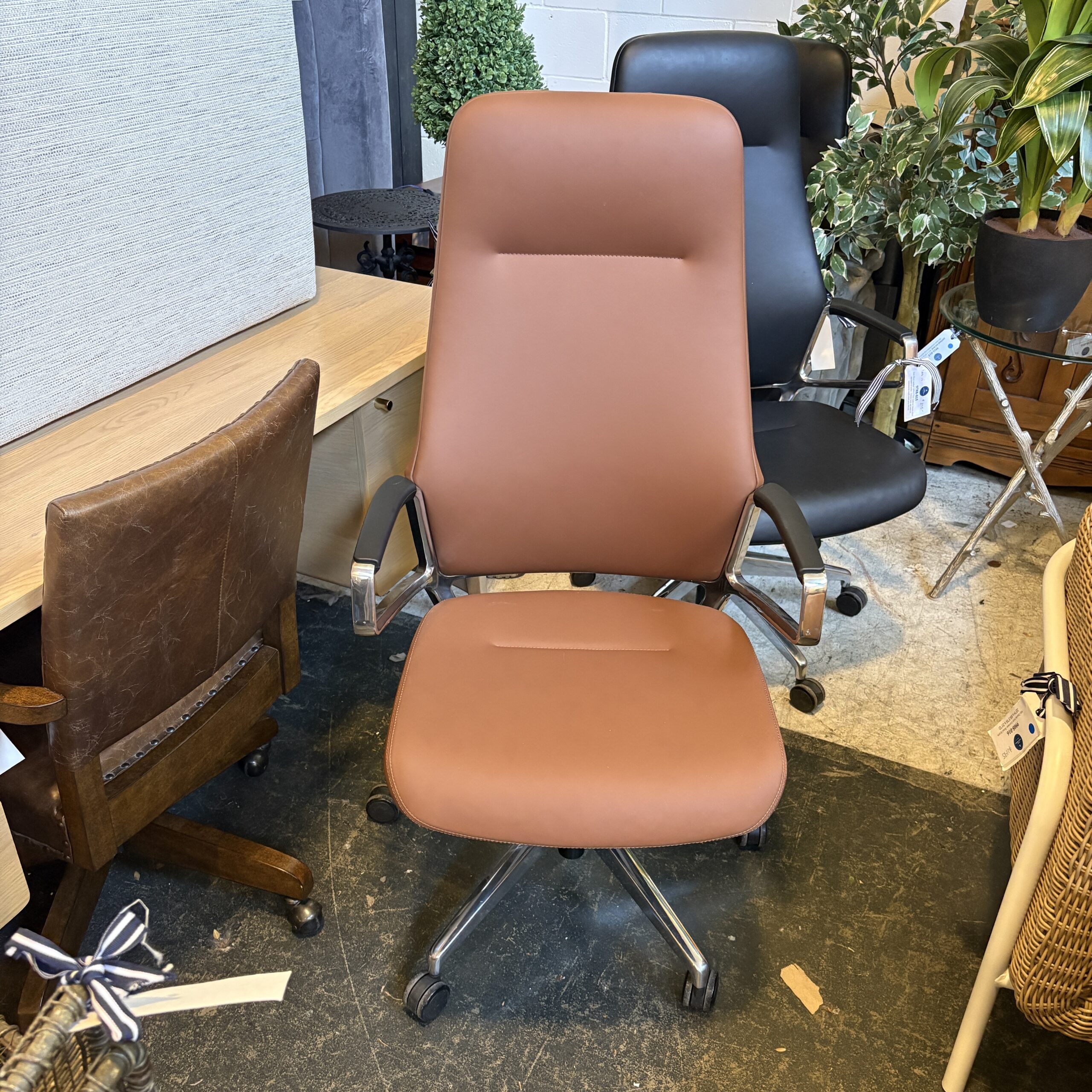 ICON L2 Brown Leather Office Chair - Coast Consignment