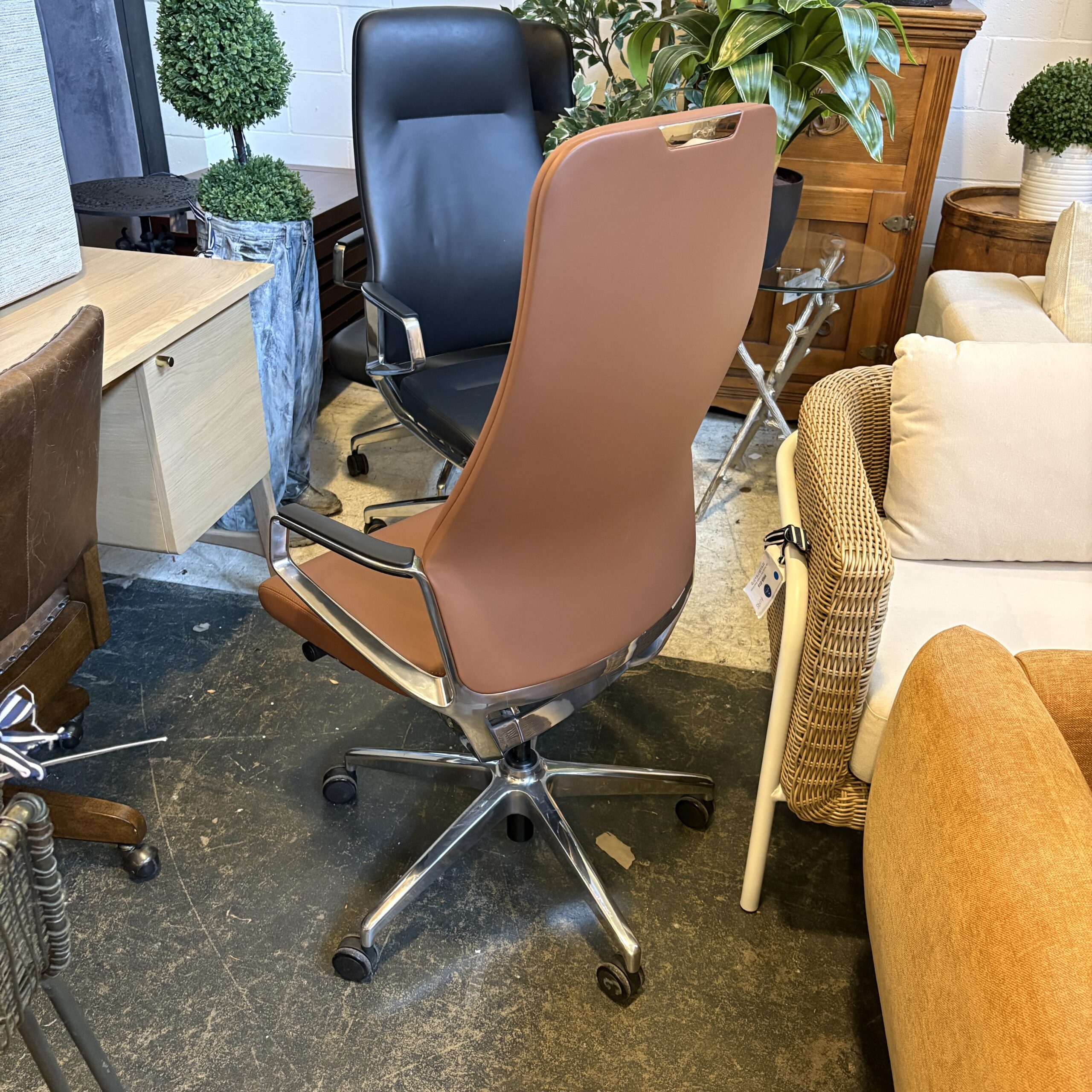 ICON L2 Brown Leather Office Chair - Coast Consignment